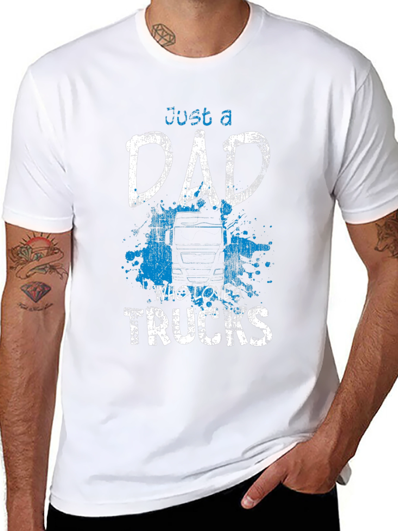 Dad Who Loves Trucks T-Shirt