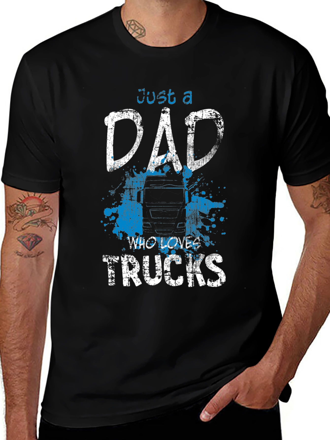 Dad Who Loves Trucks T-Shirt