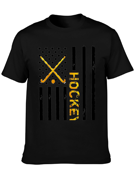 Hockey USA Flag T-Shirt - Patriotic Hockey Tee