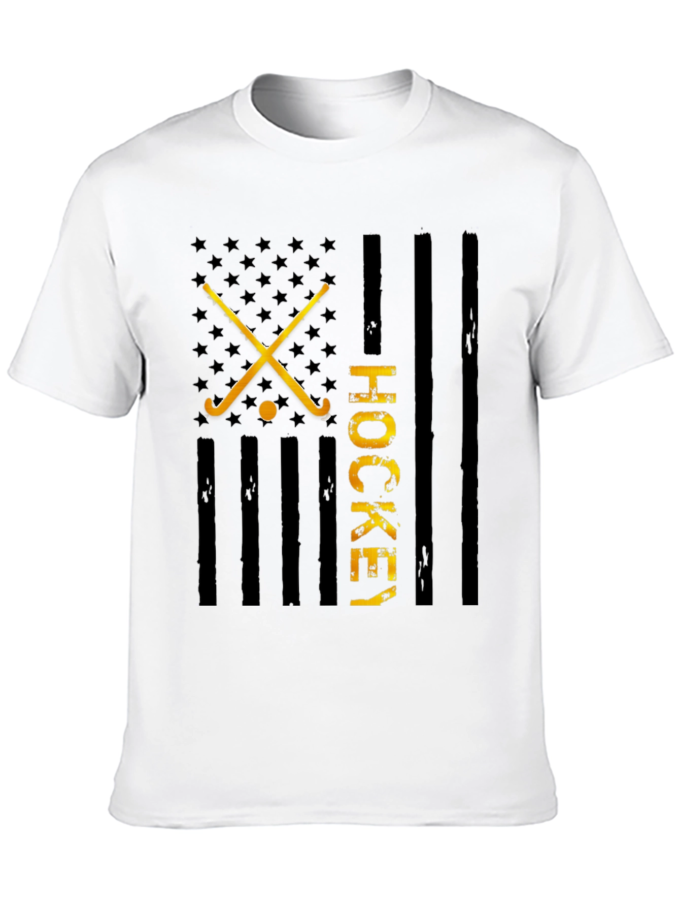 Hockey USA Flag T-Shirt - Patriotic Hockey Tee