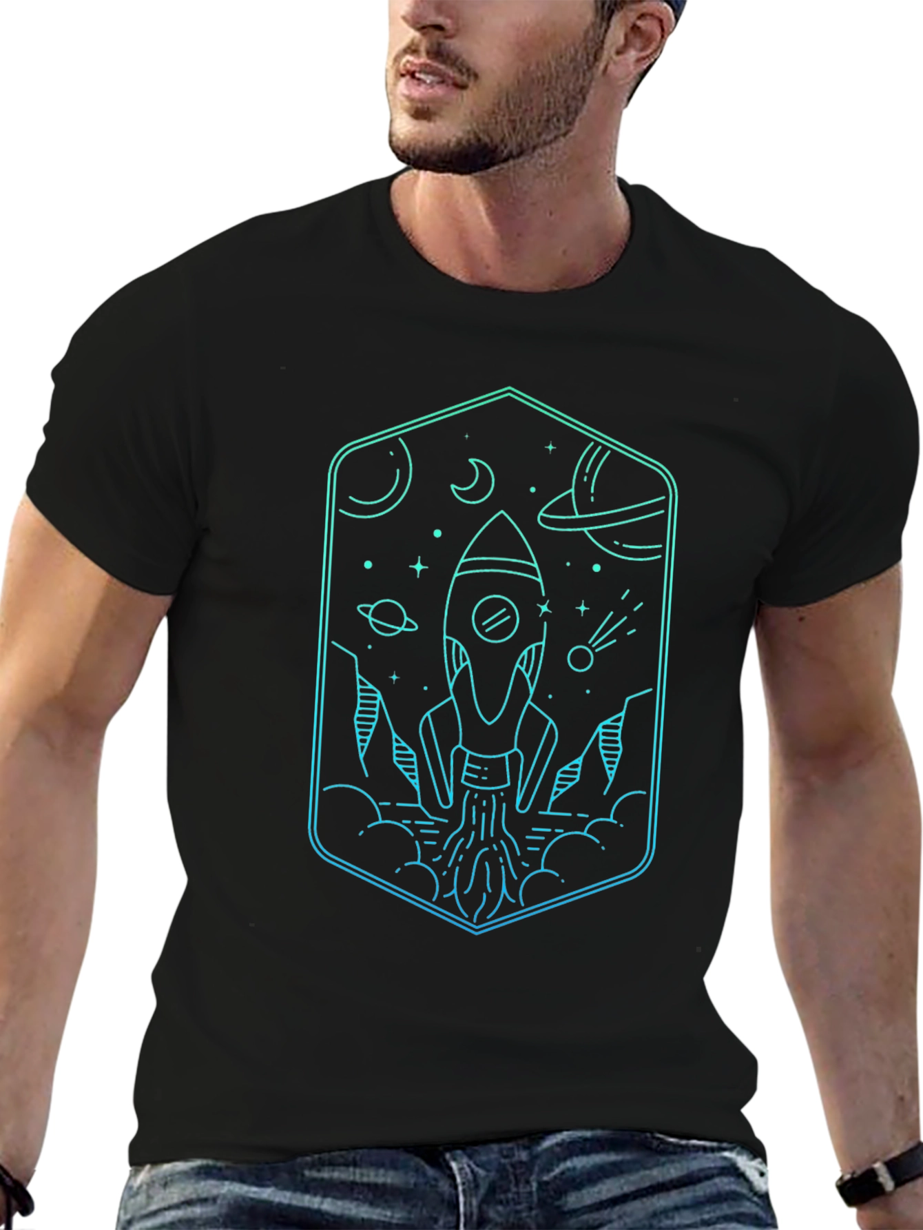 Rocket Launch Graphic Tee - Space Adventure