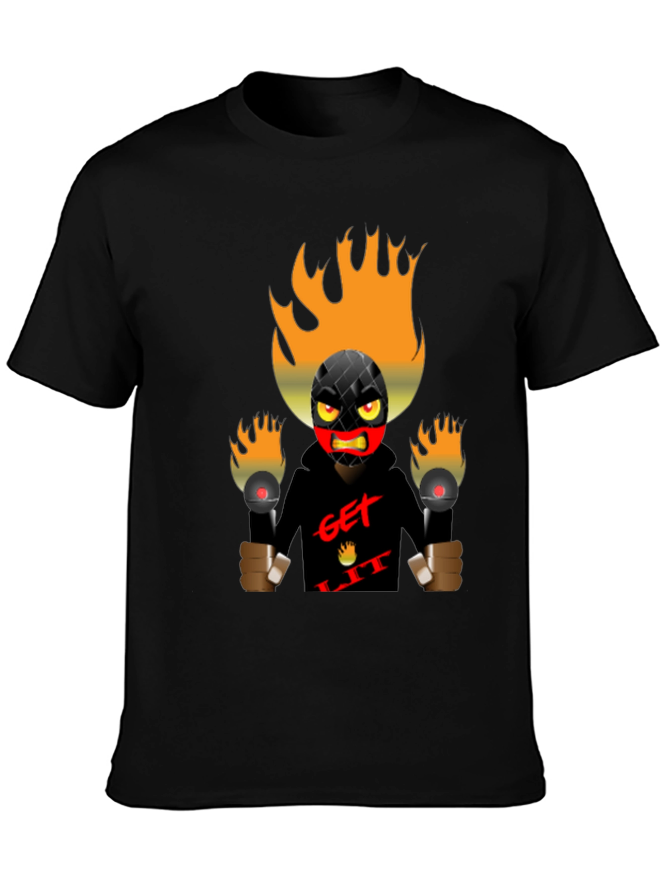 Get Lit Graphic Tee - Bold Black T-Shirt