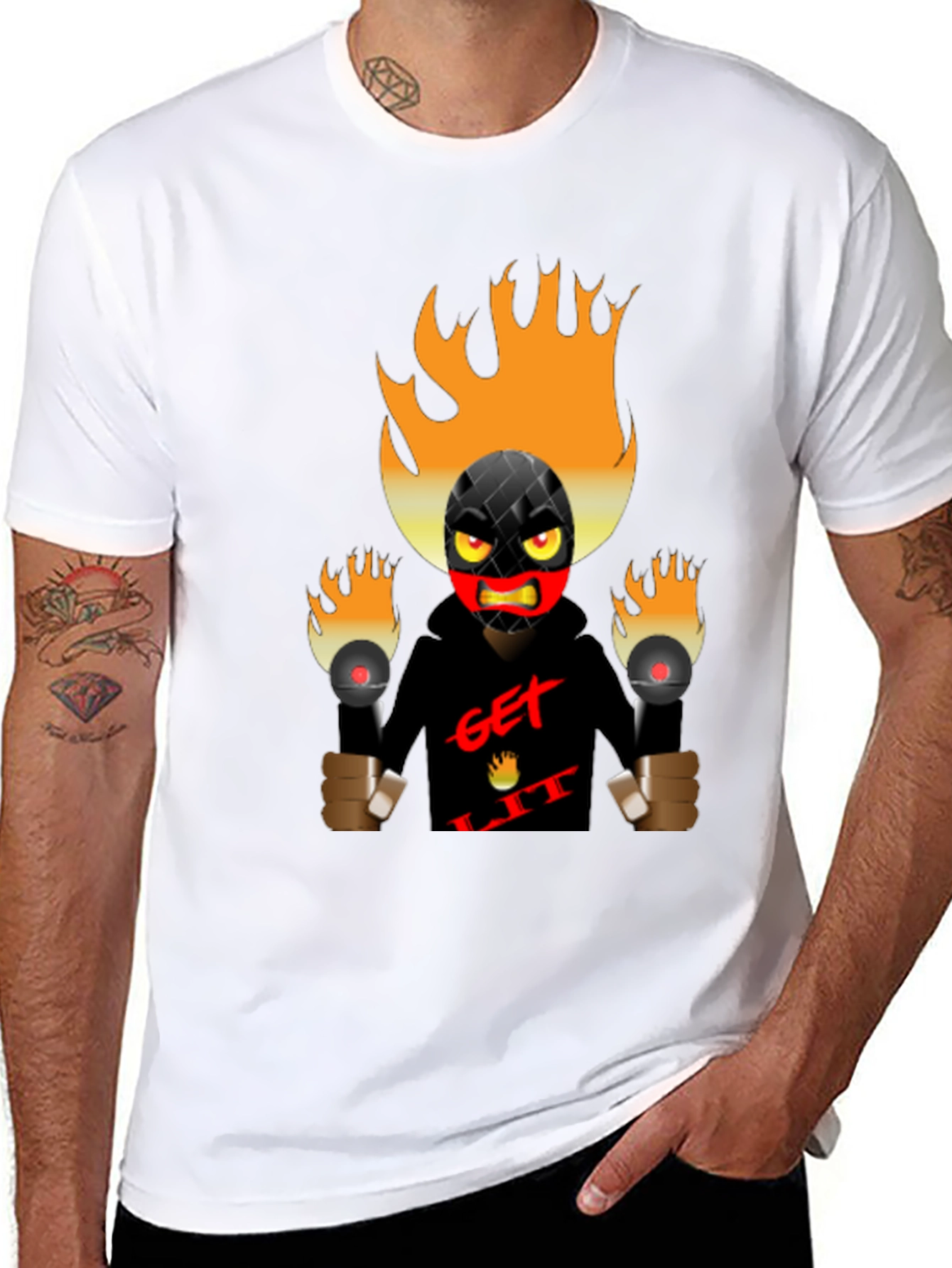 Get Lit Graphic Tee - Bold Black T-Shirt