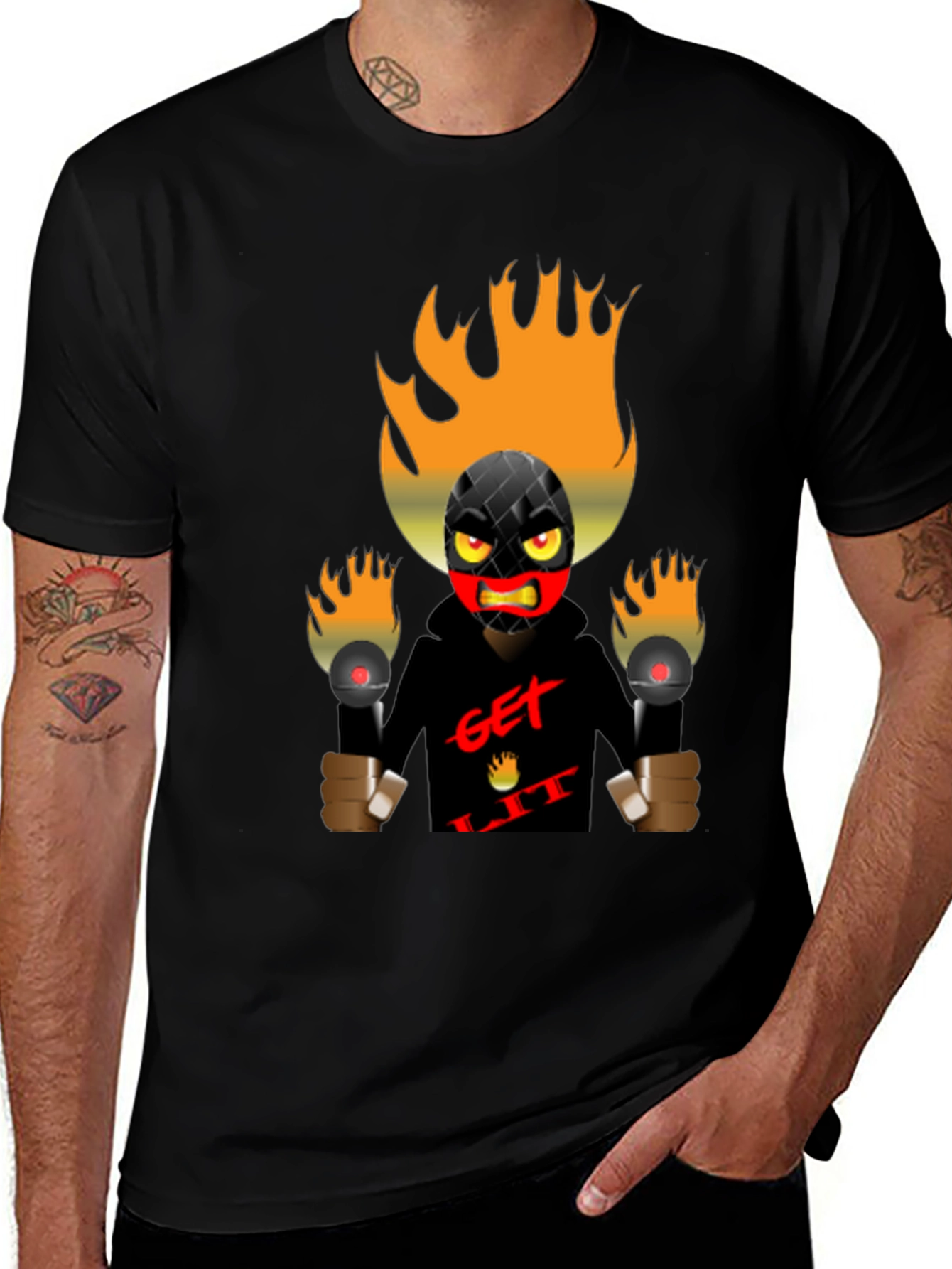Get Lit Graphic Tee - Bold Black T-Shirt