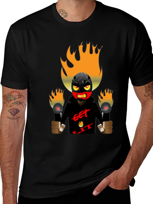 Get Lit Graphic Tee - Bold Black T-Shirt