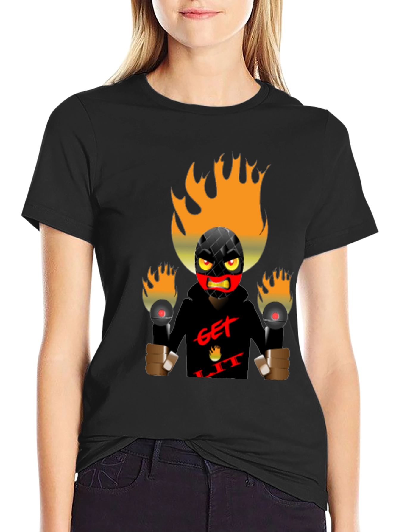 Get Lit Graphic Tee - Bold Black T-Shirt