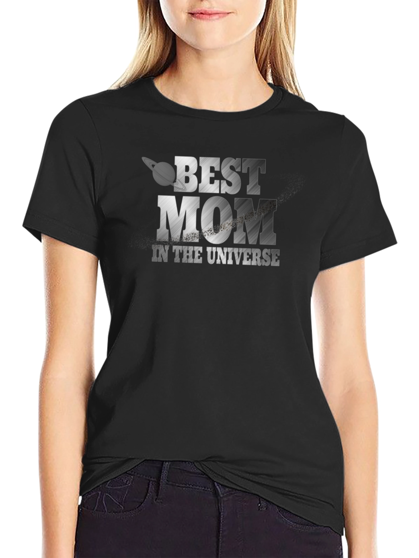 Best Mom in the Universe Black T-Shirt