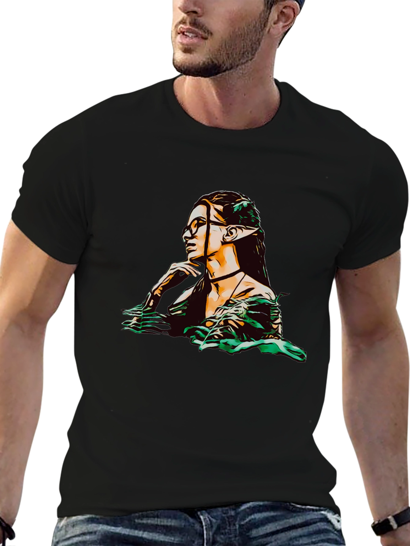 Elf Graphic Tee - Black Unisex T-Shirt