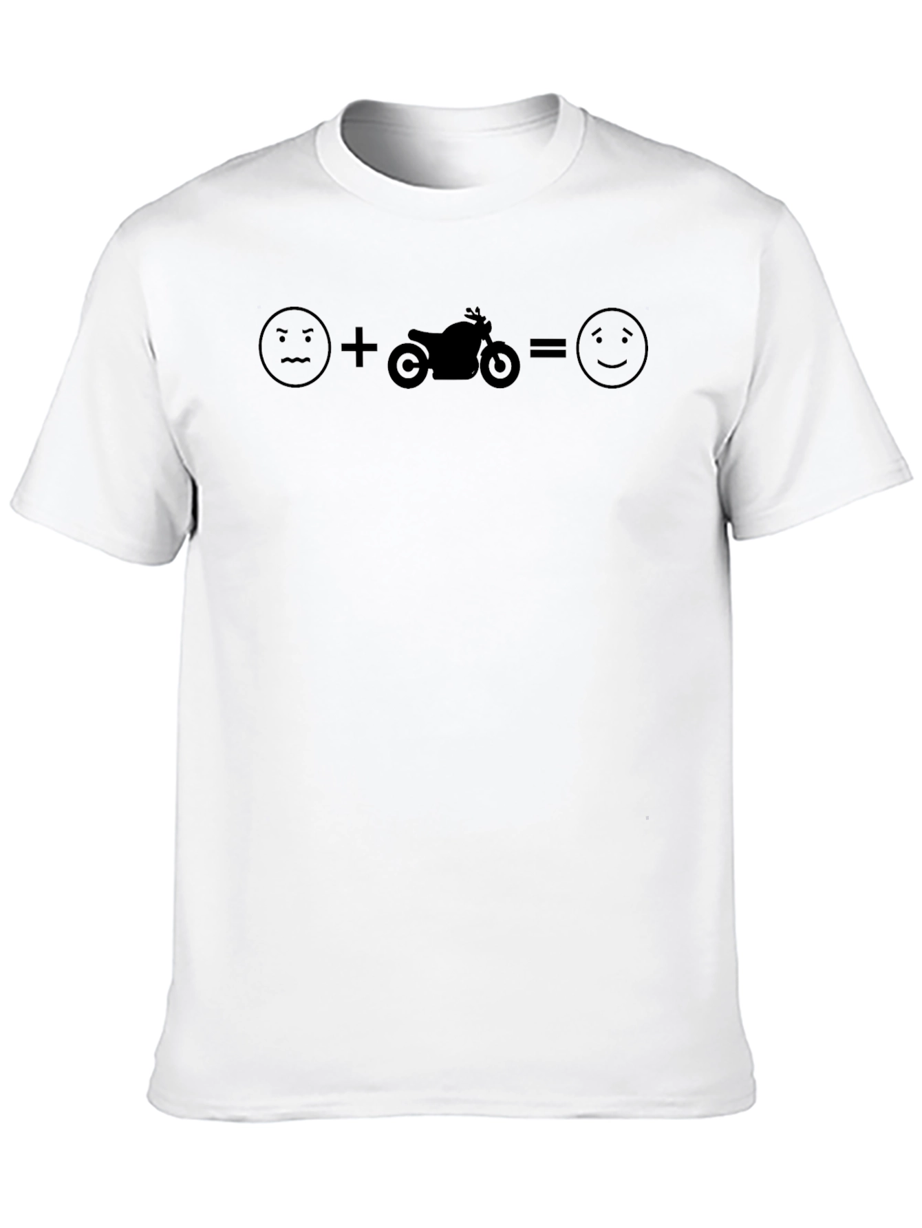 Motorcycle Equals Happy T-Shirt - Biker Tee