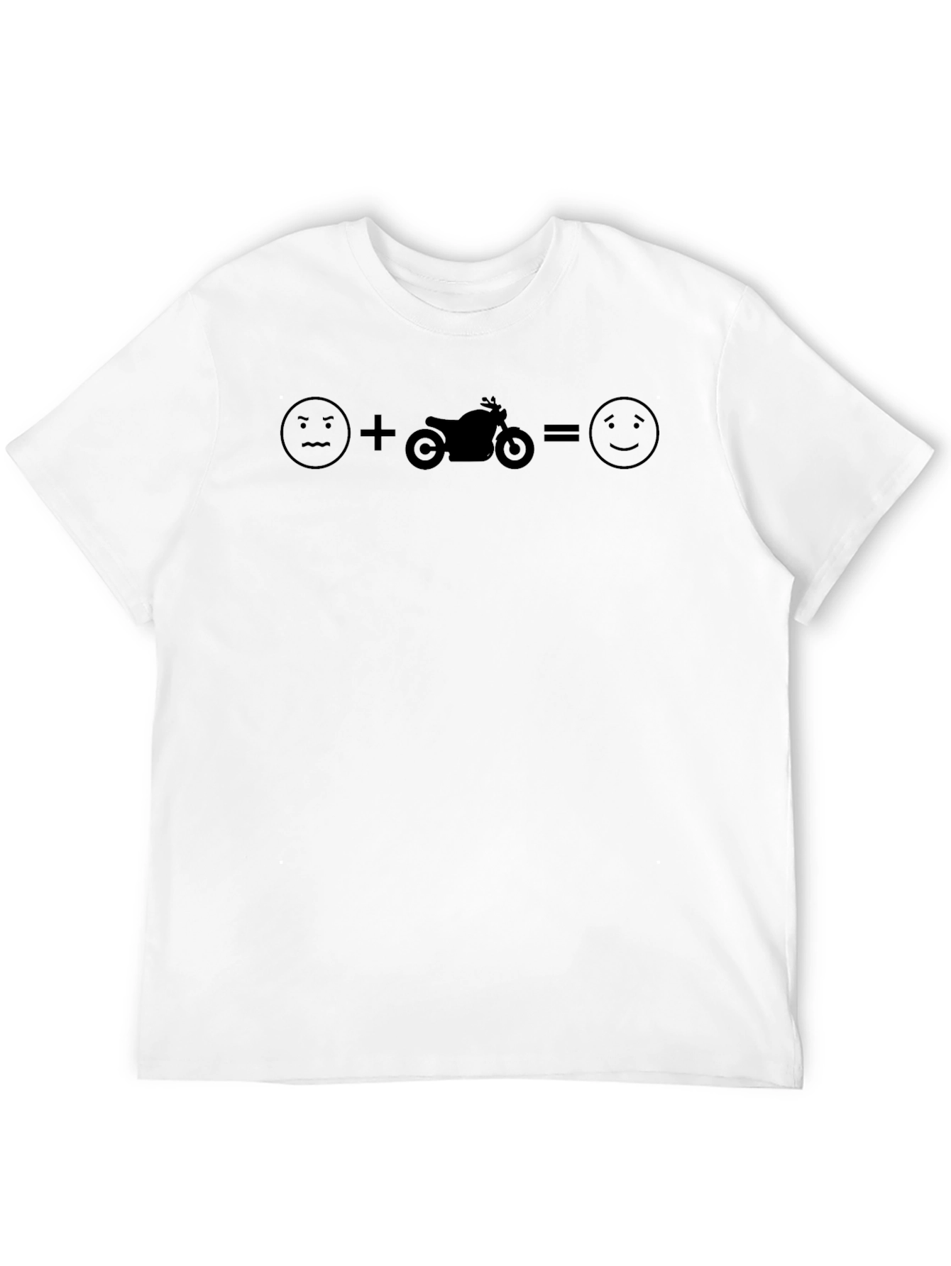 Motorcycle Equals Happy T-Shirt - Biker Tee