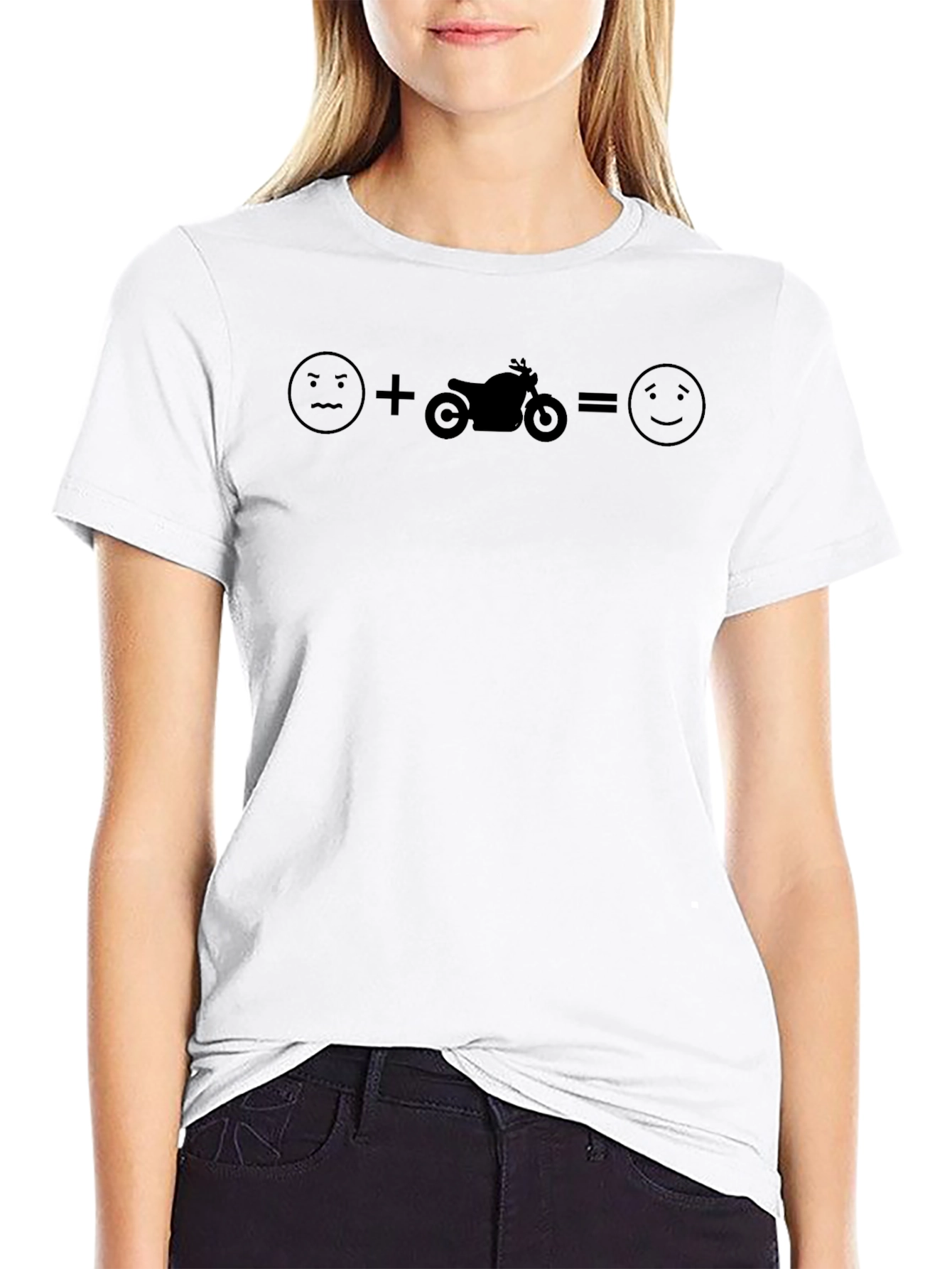 Motorcycle Equals Happy T-Shirt - Biker Tee