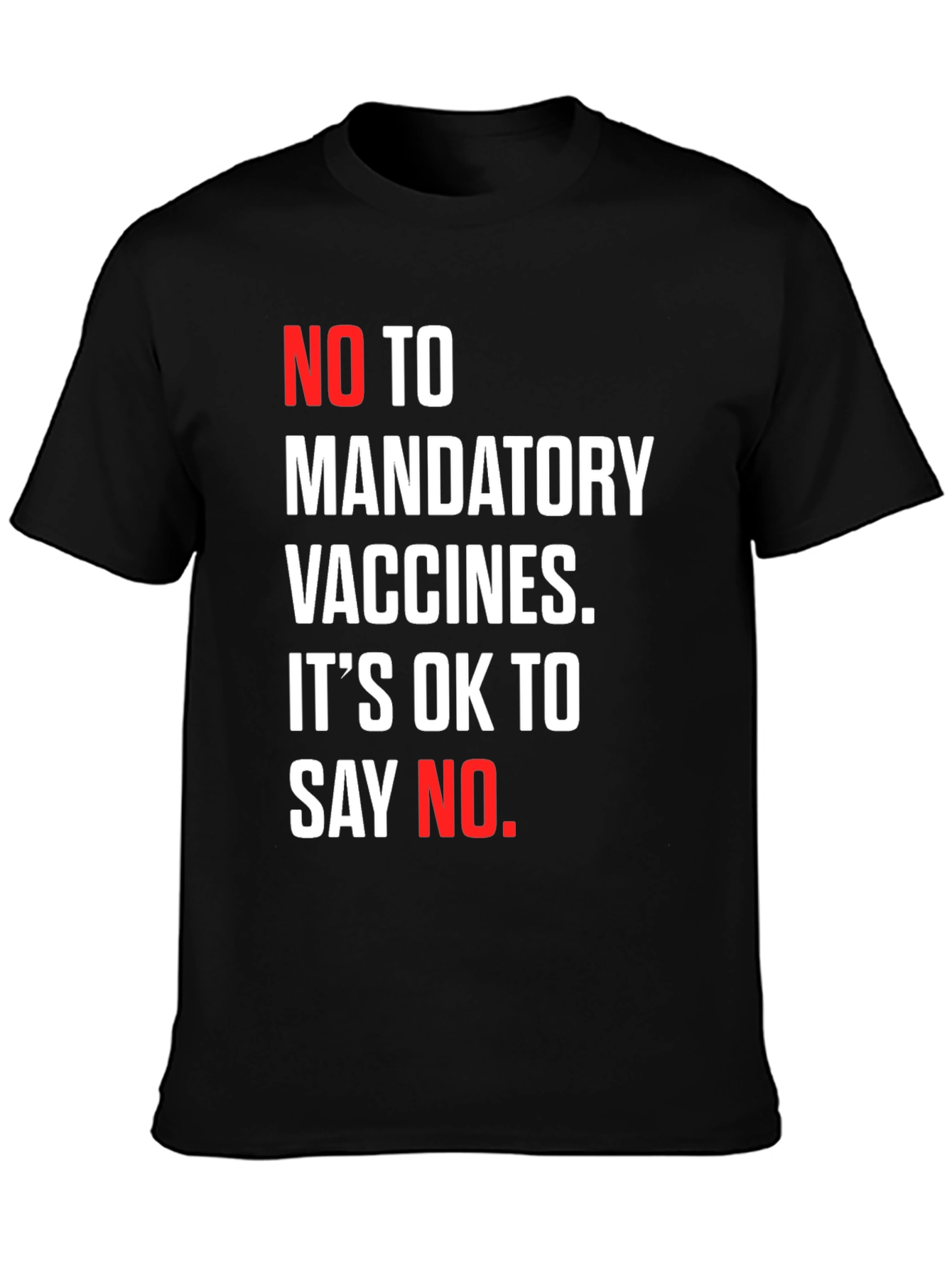 No Mandatory Vaccines T-Shirt Protest Anti Vax
