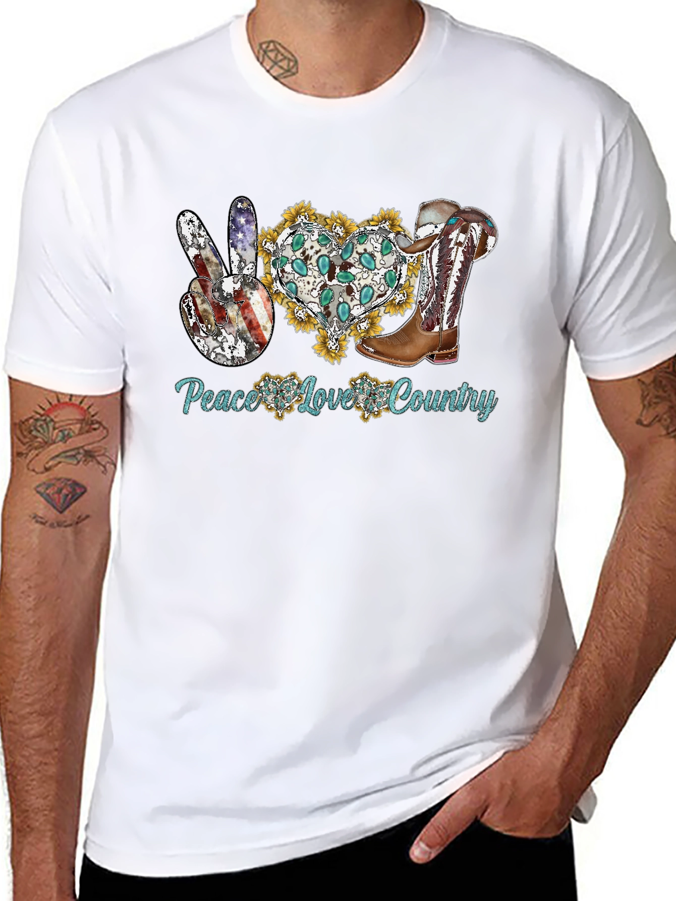 Peace Love Country Graphic Tee