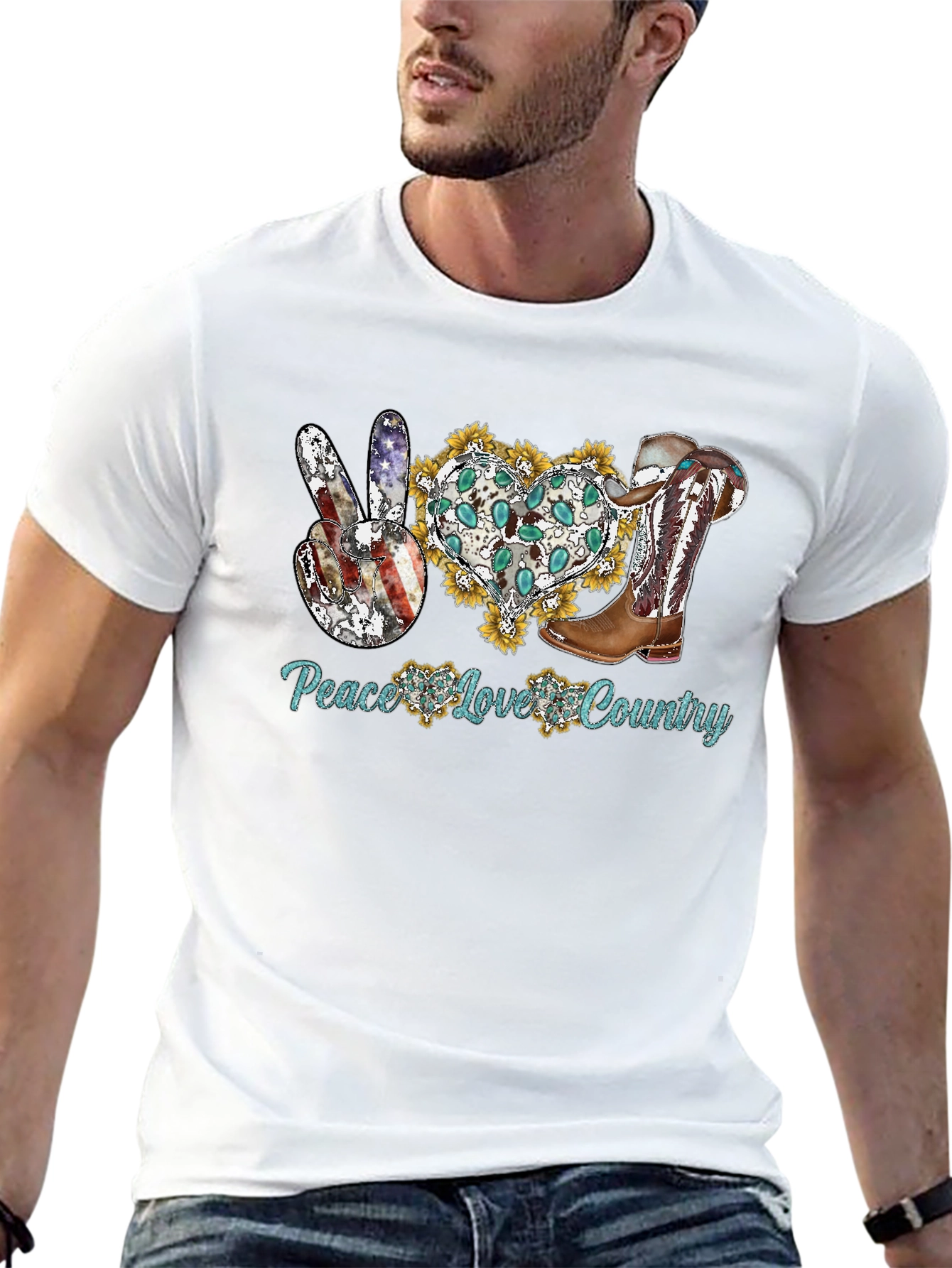 Peace Love Country Graphic Tee