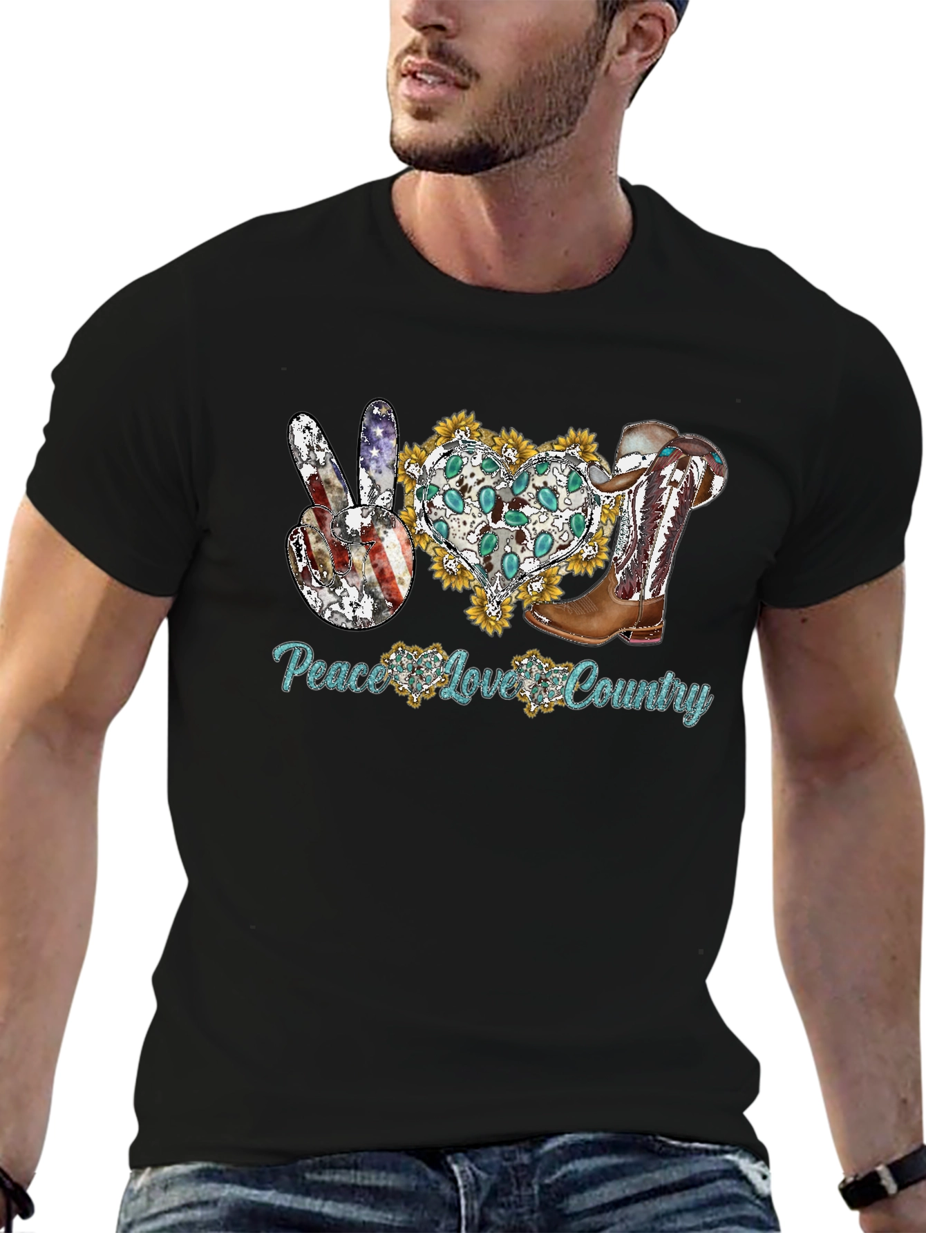 Peace Love Country Graphic Tee