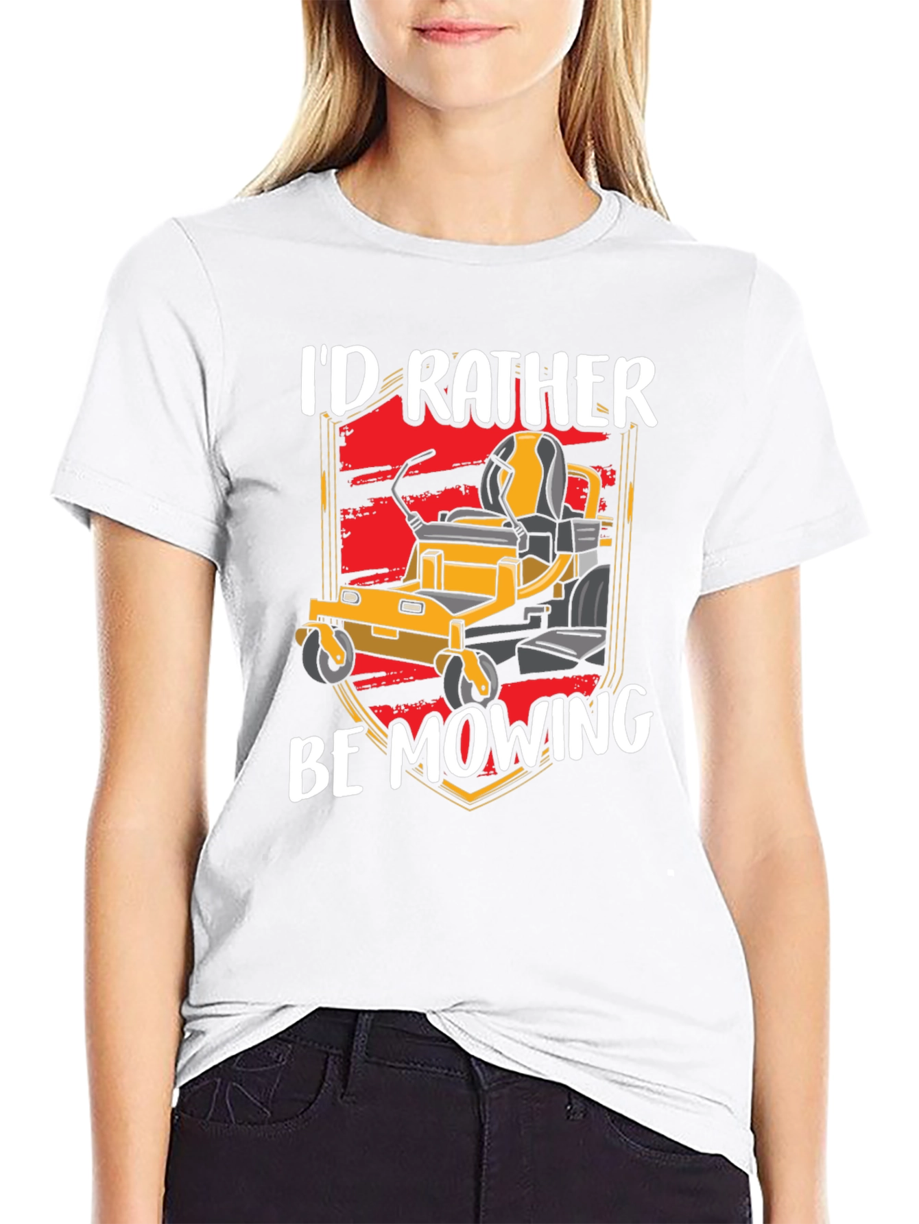 Id Rather Be Mowing Graphic Tee