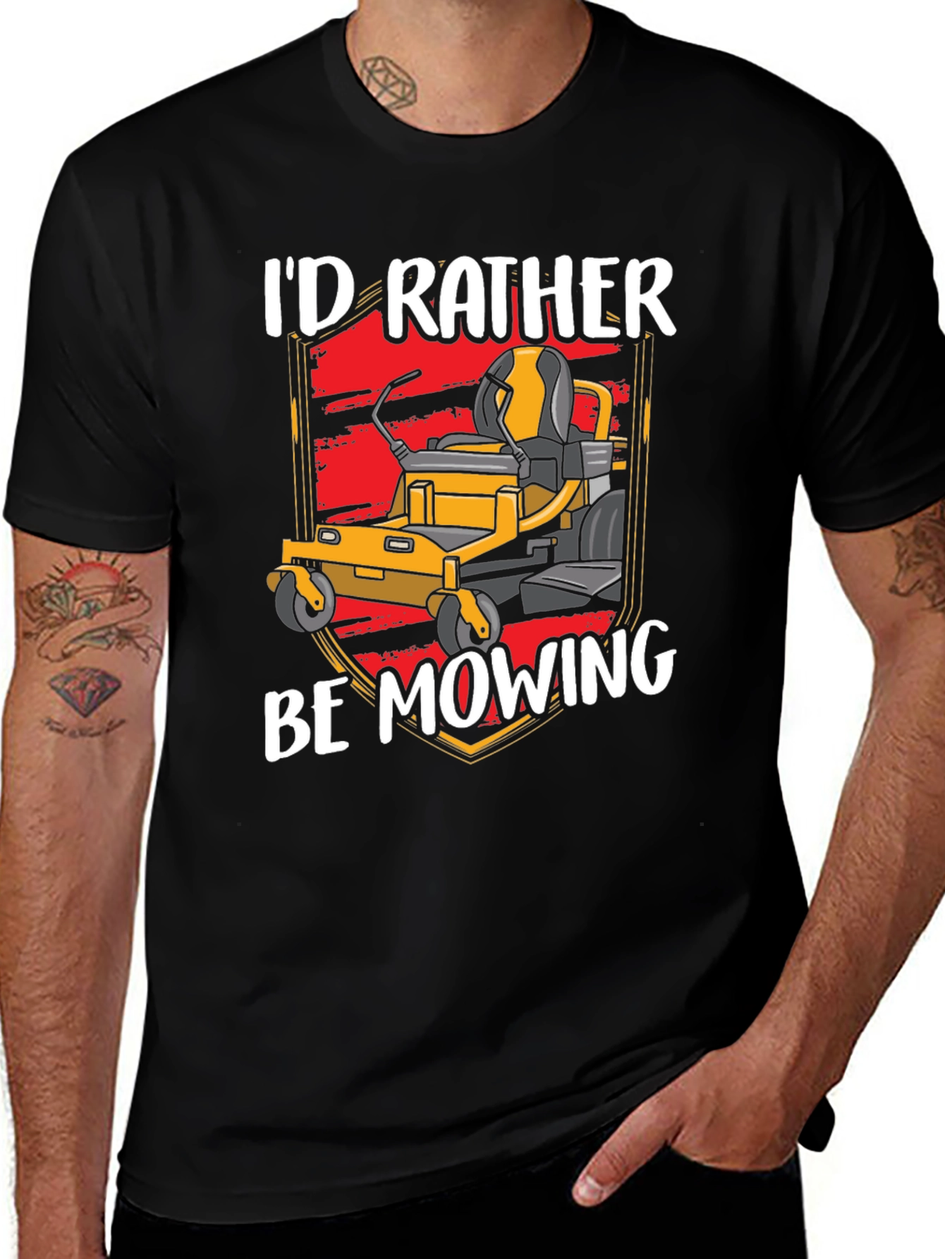 Id Rather Be Mowing Graphic Tee