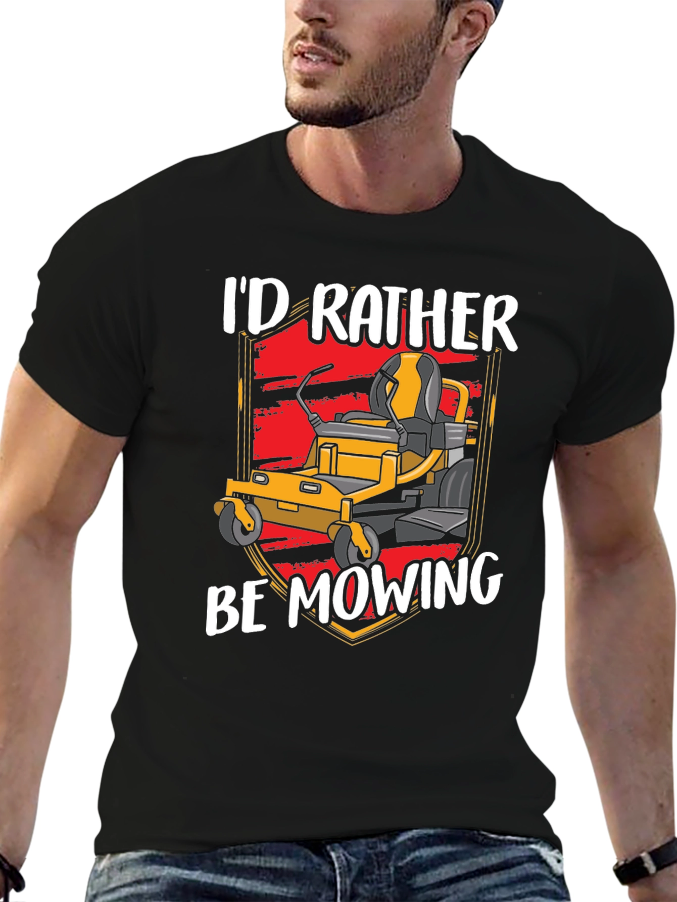 Id Rather Be Mowing Graphic Tee