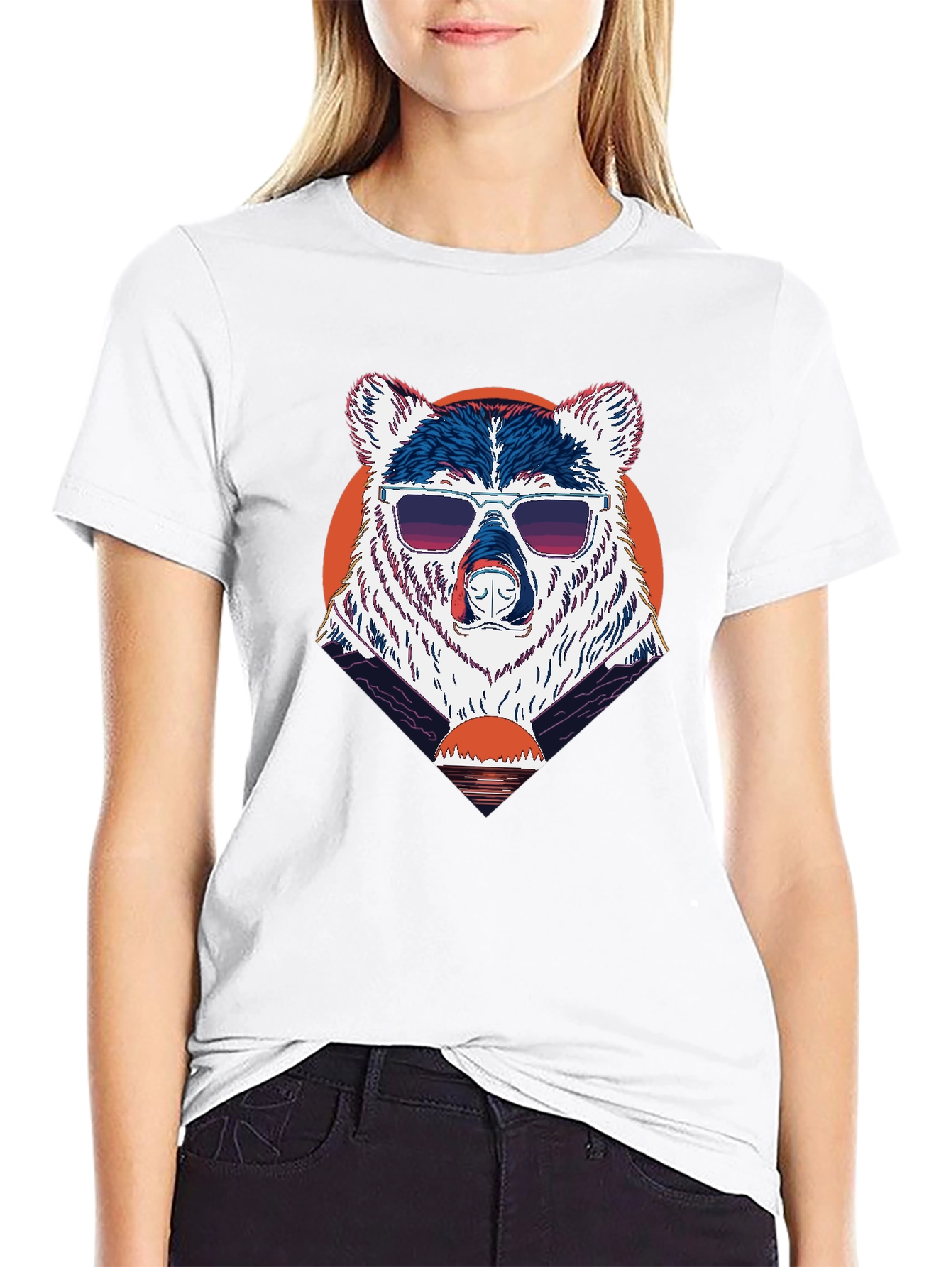 Cool Bear Sunset Graphic Tee