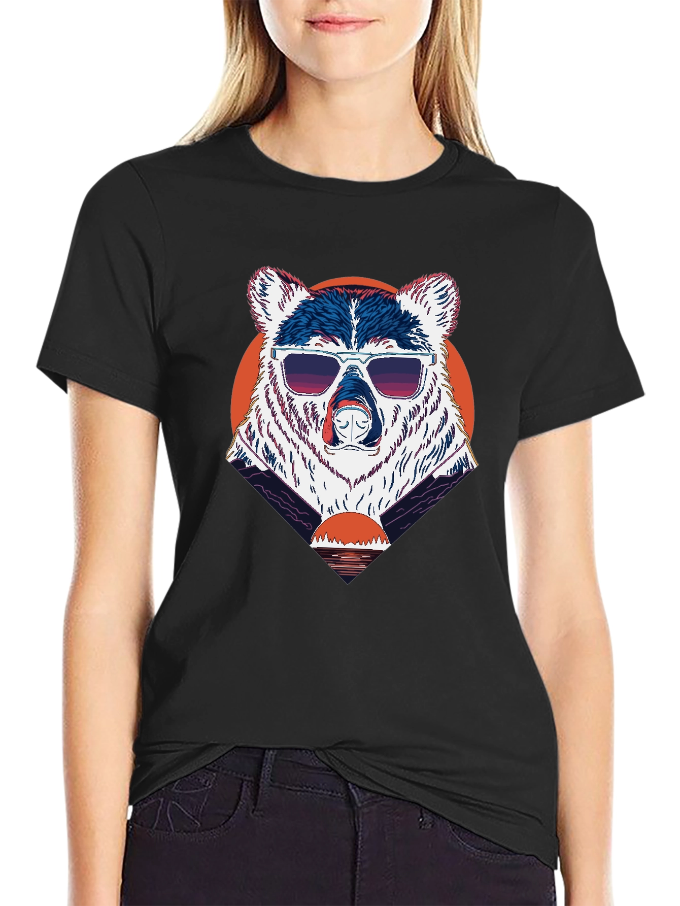 Cool Bear Sunset Graphic Tee