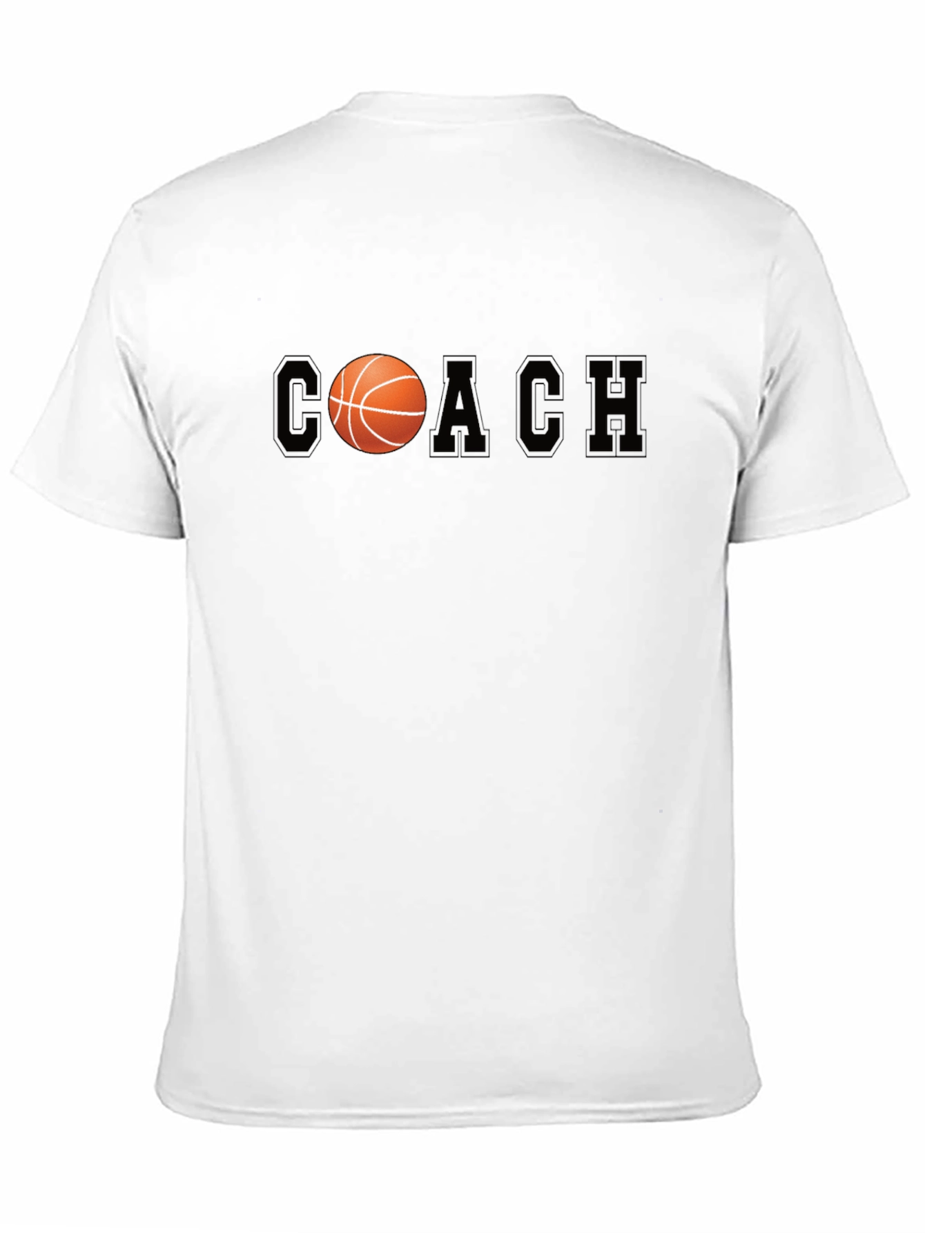 Basketball Coach Graphic Tee - Black Cotton T-Shirt