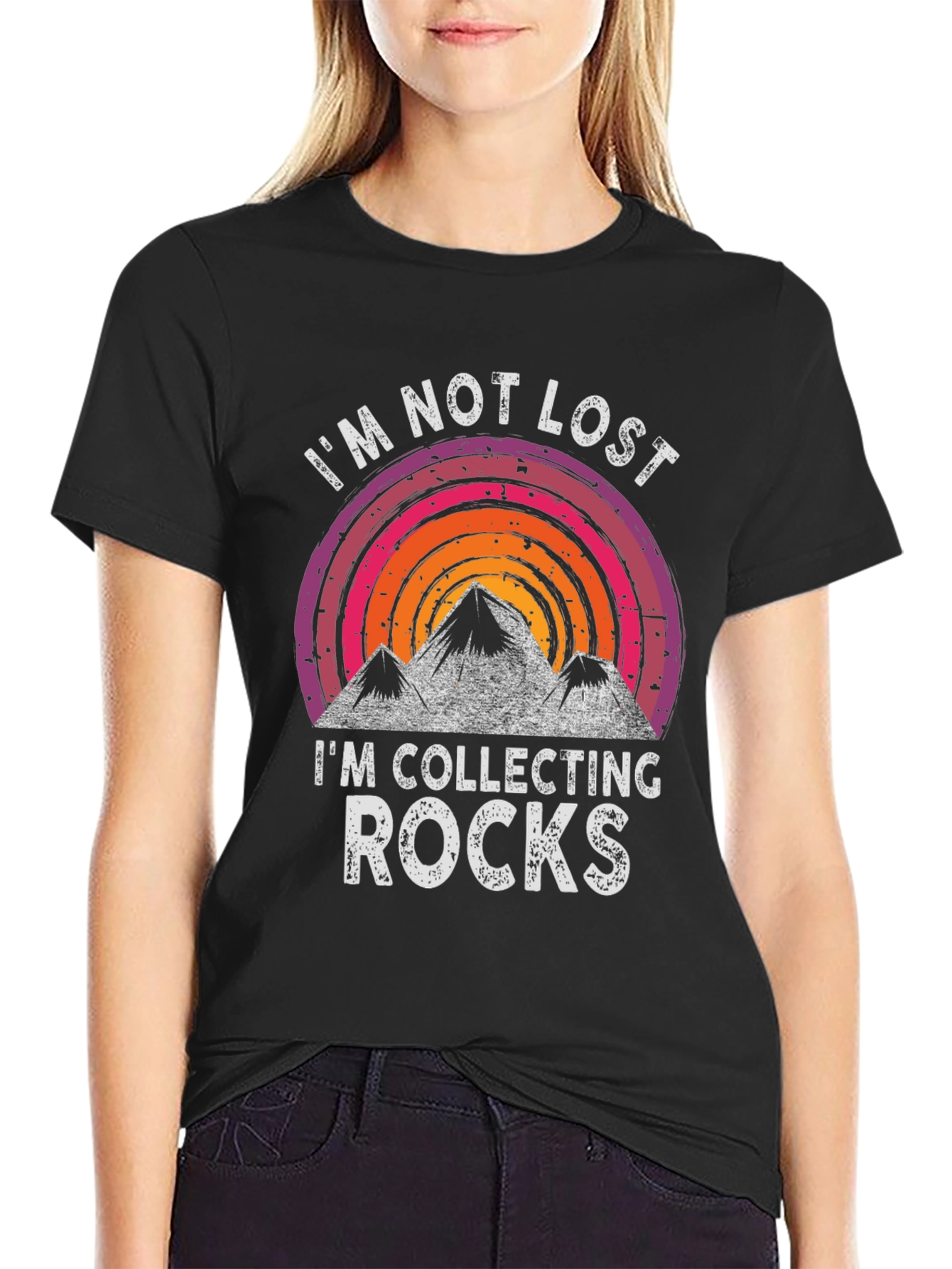 Im Not Lost Im Collecting Rocks Graphic Tee
