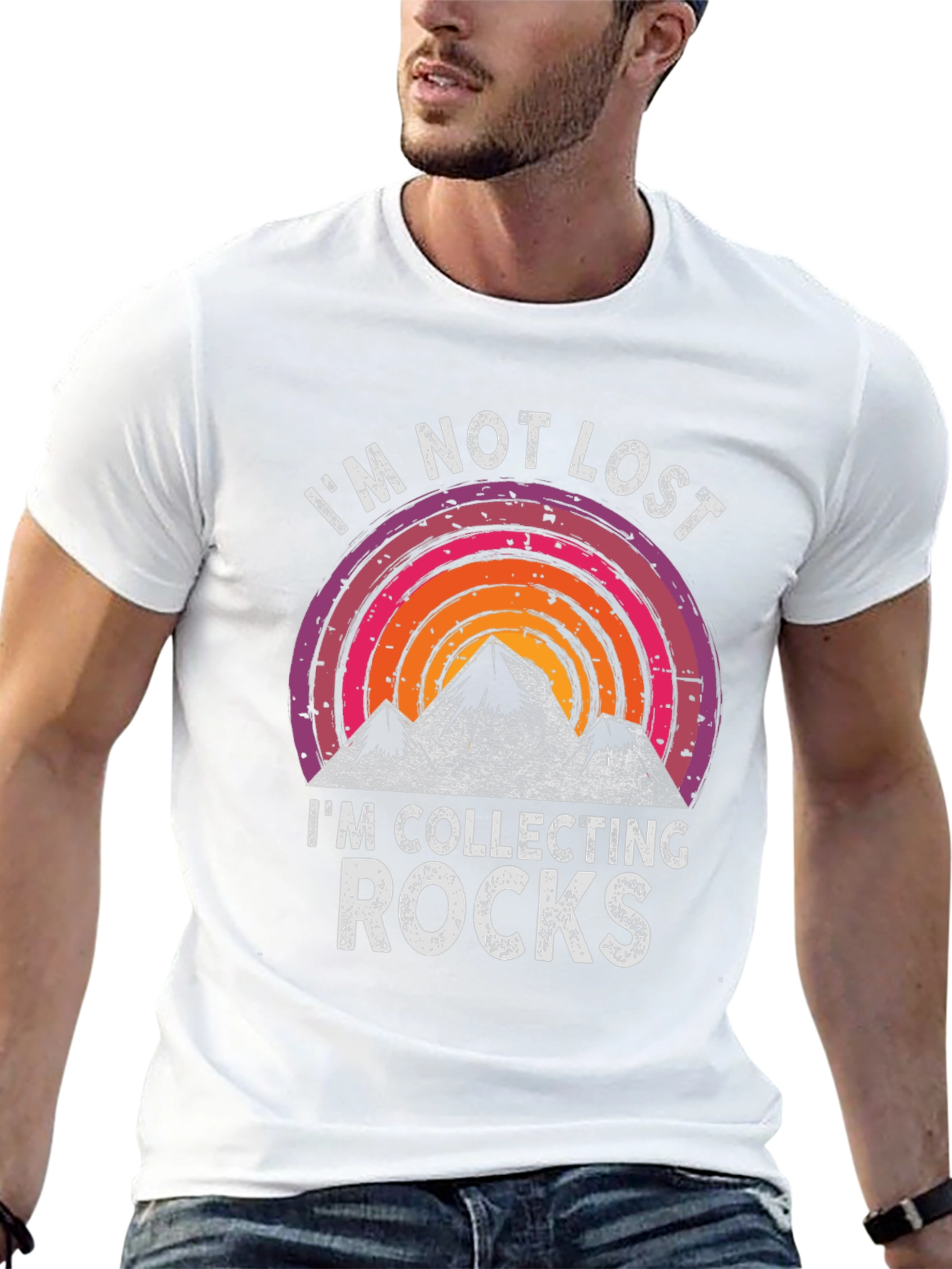 Im Not Lost Im Collecting Rocks Graphic Tee