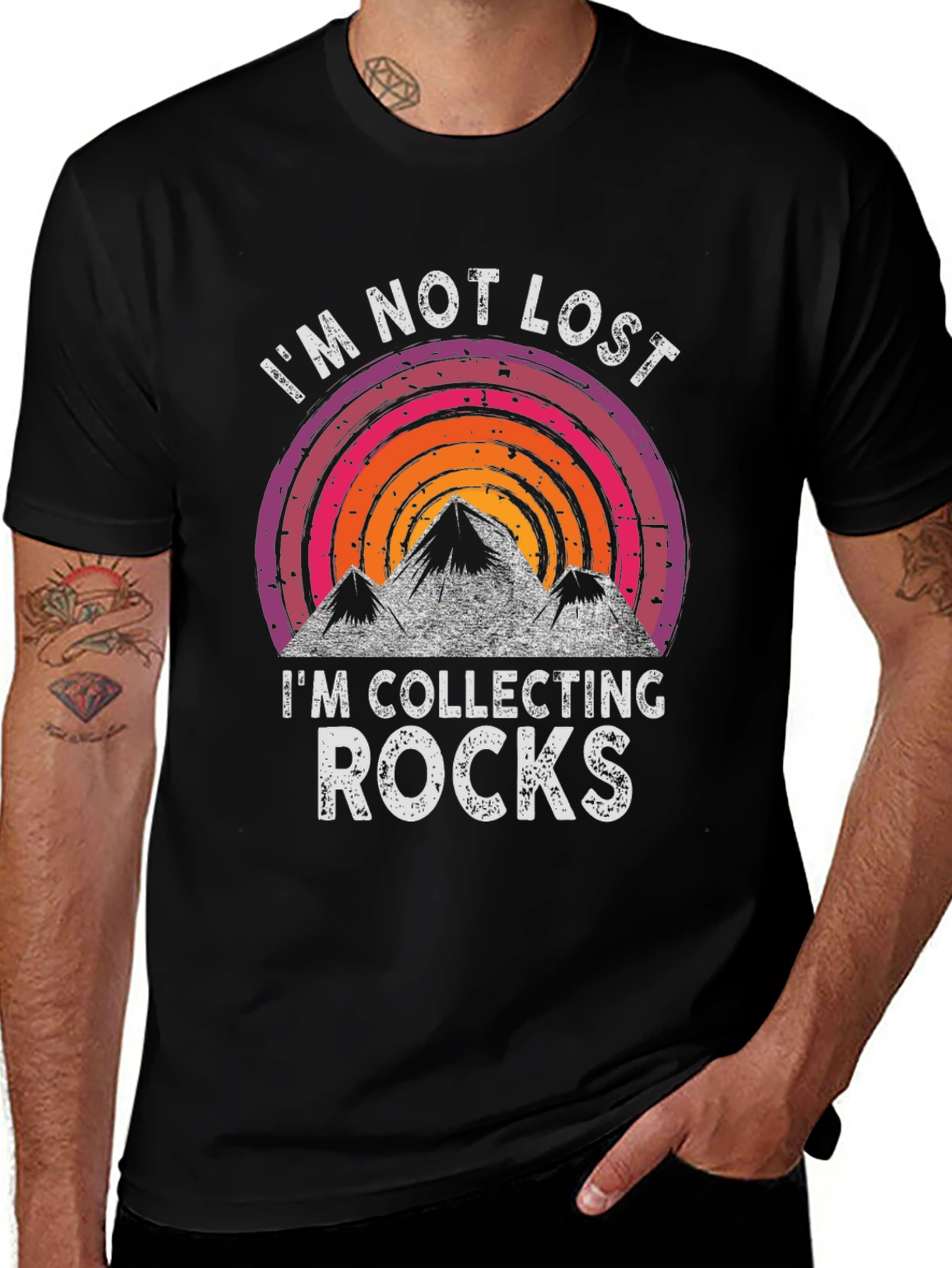 Im Not Lost Im Collecting Rocks Graphic Tee