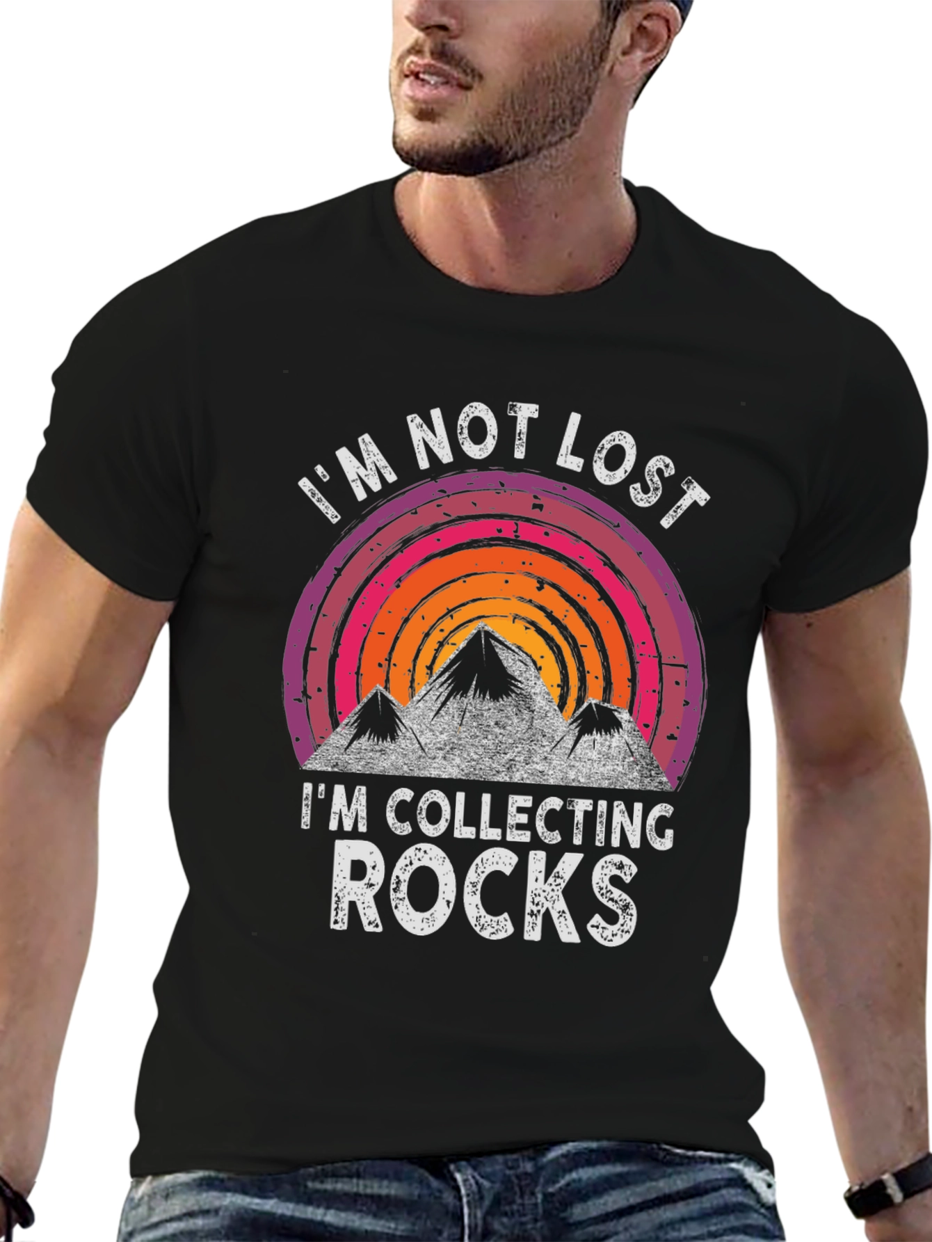 Im Not Lost Im Collecting Rocks Graphic Tee