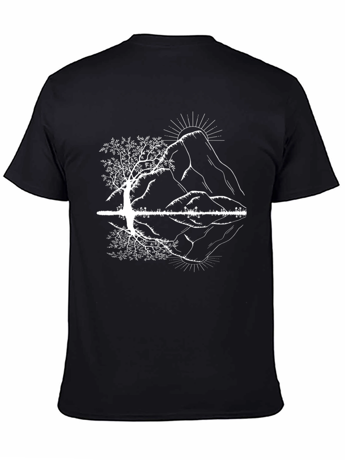 Mountain & Tree Graphic Tee - Nature Inspired Shirt