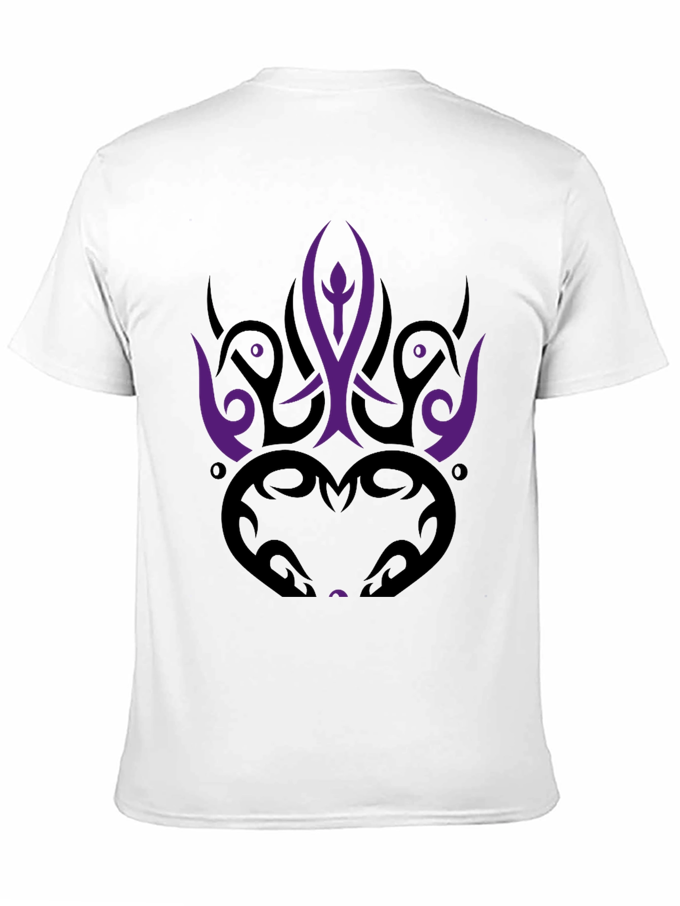 Tribal Graphic Tee - Bold Purple & Black Design