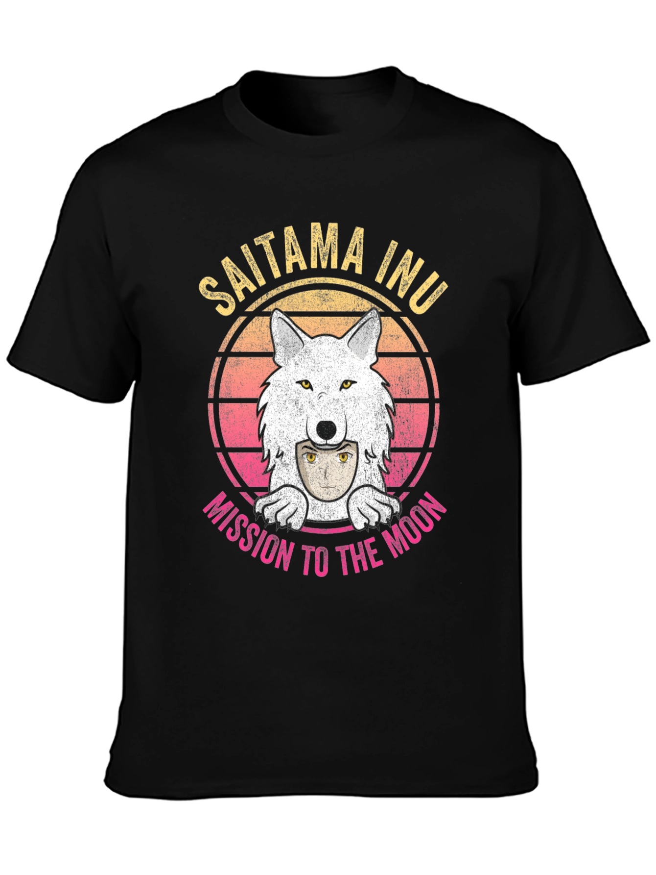 Saitama Inu Wolf Moon Mission T-Shirt