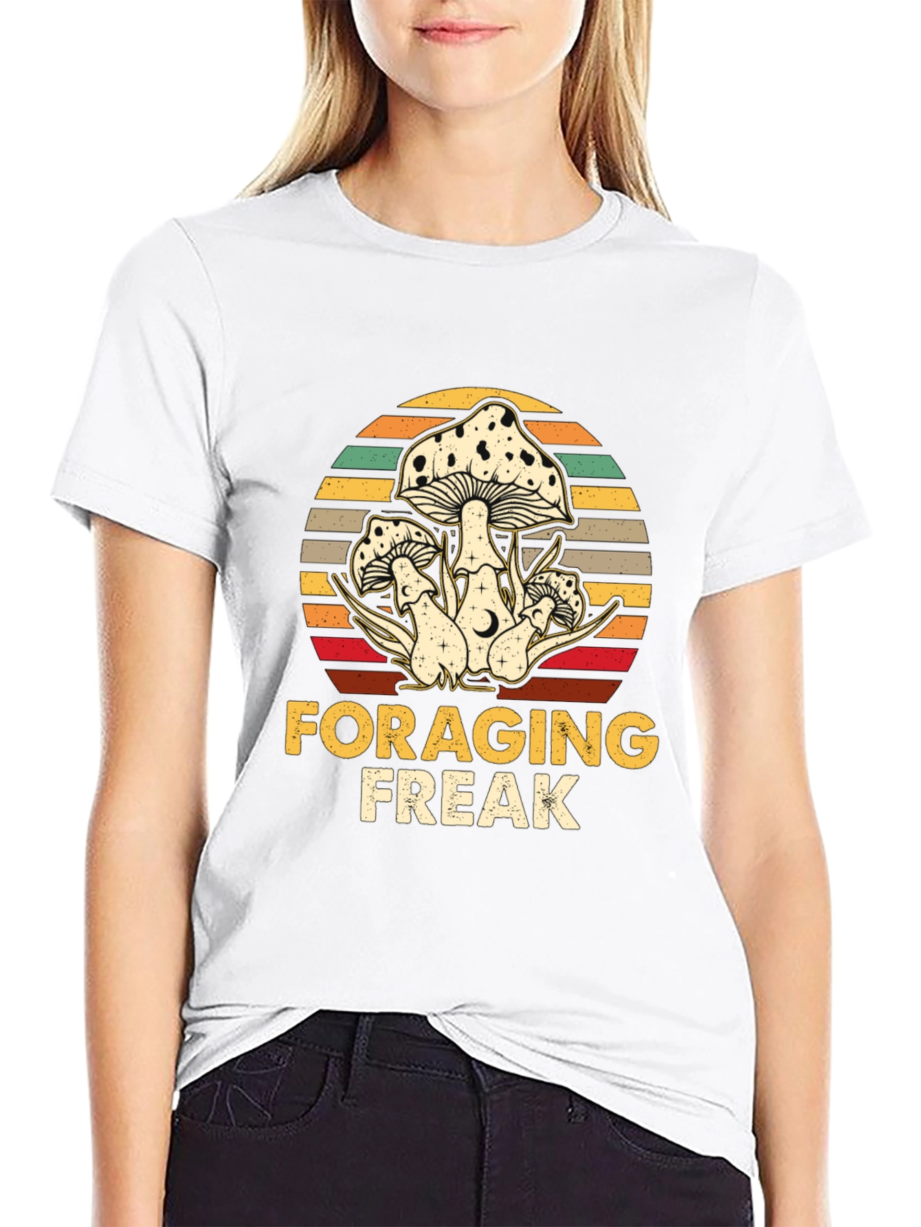 Foraging Freak Mushroom Graphic T-Shirt