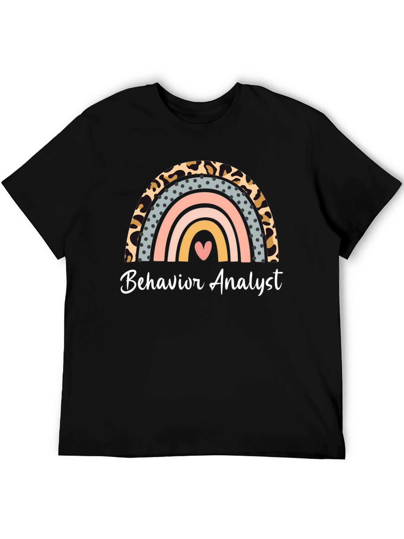 Behavior Analyst Rainbow Heart T-Shirt