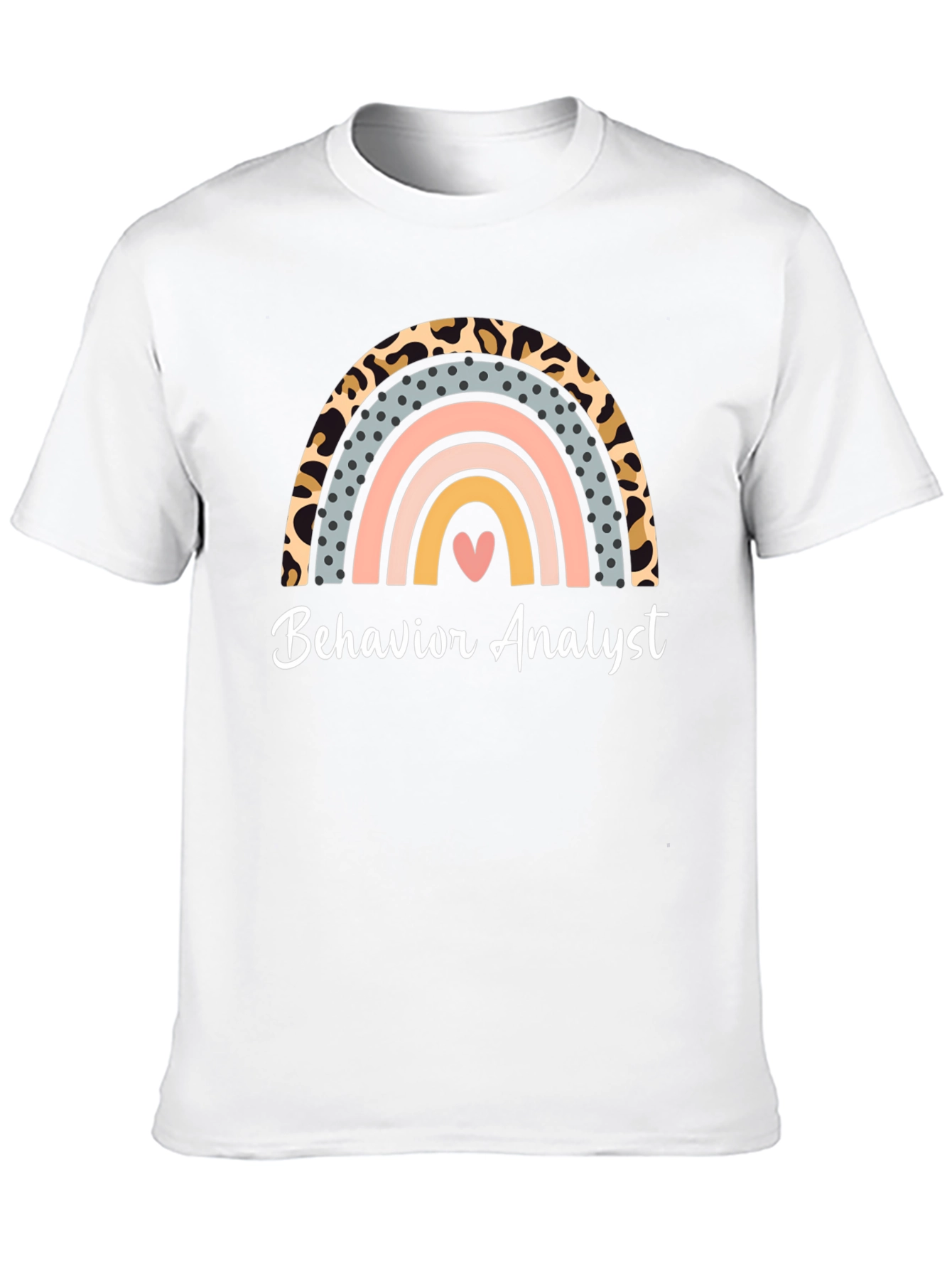 Behavior Analyst Rainbow Heart T-Shirt