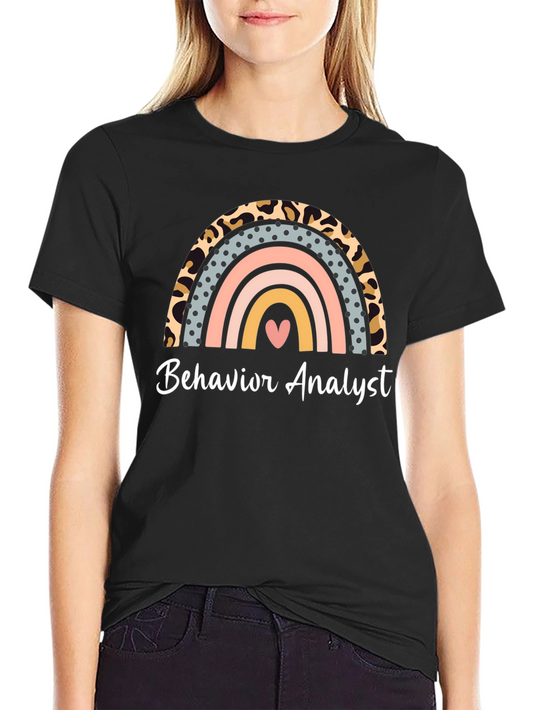 Behavior Analyst Rainbow Heart T-Shirt