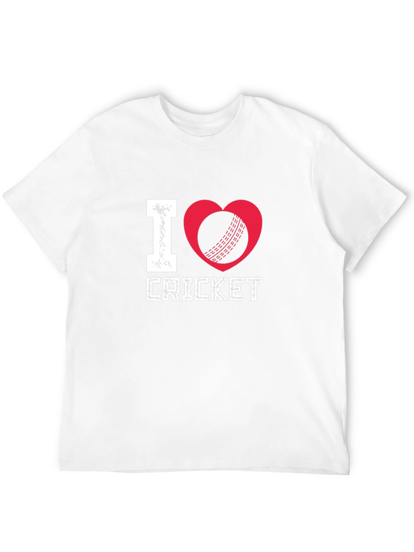 I Love Cricket Black T-Shirt