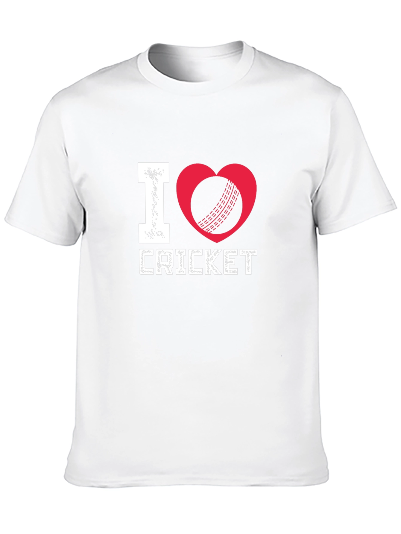 I Love Cricket Black T-Shirt