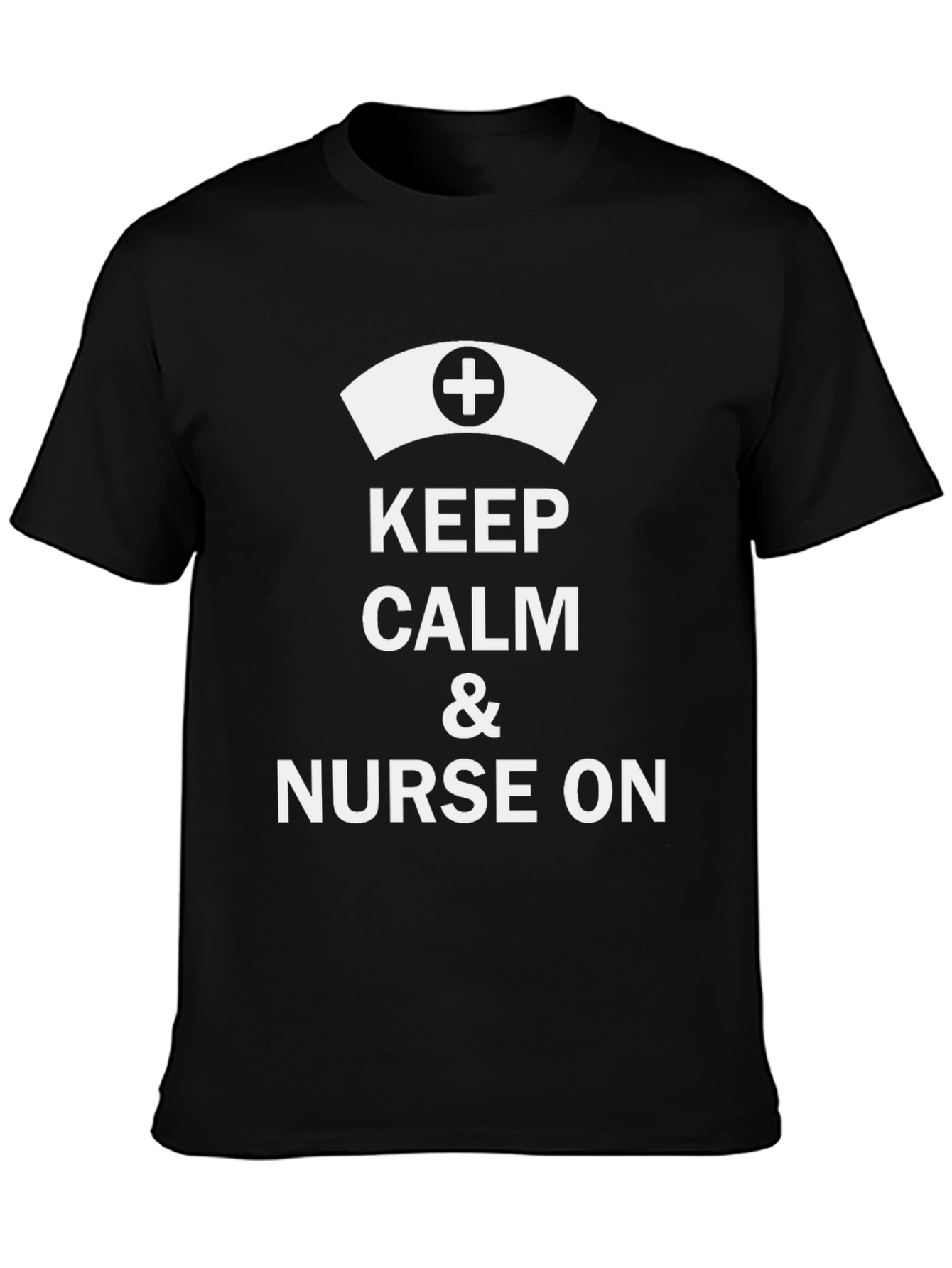 Keep Calm & Nurse On Black Graphic T-Shirt