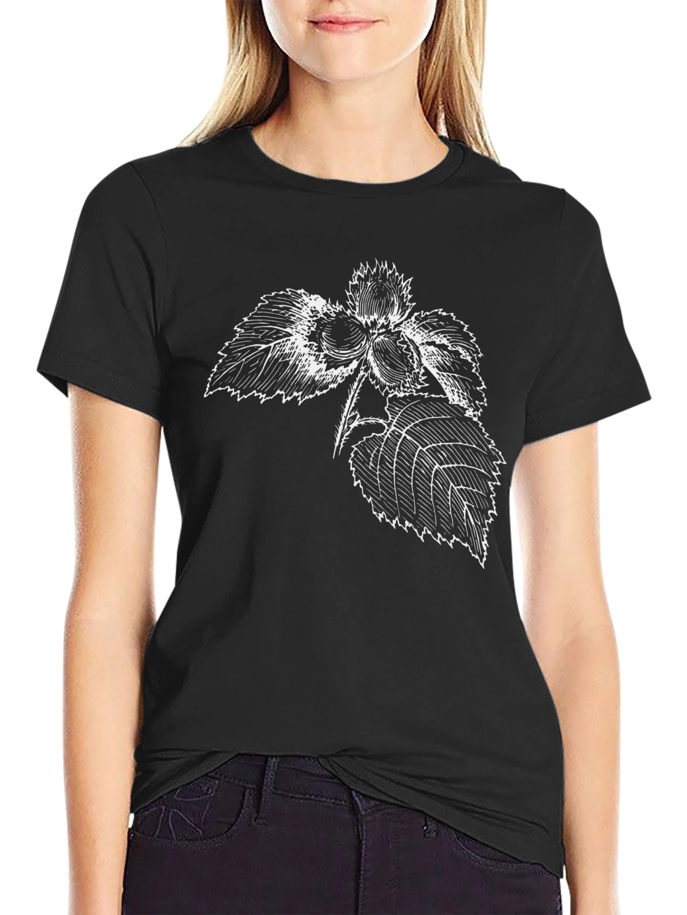 Hazelnut Graphic Tee - Stylish Nature-Inspired Design