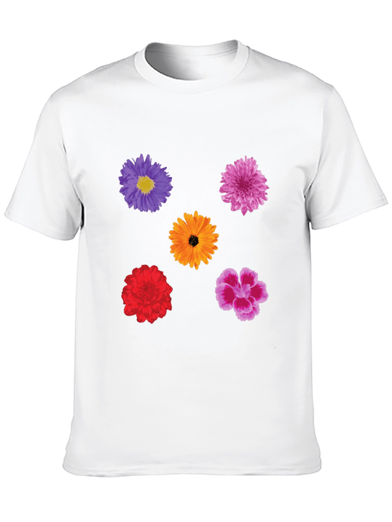 Floral Print Tee - Stylish Mens Black T-Shirt