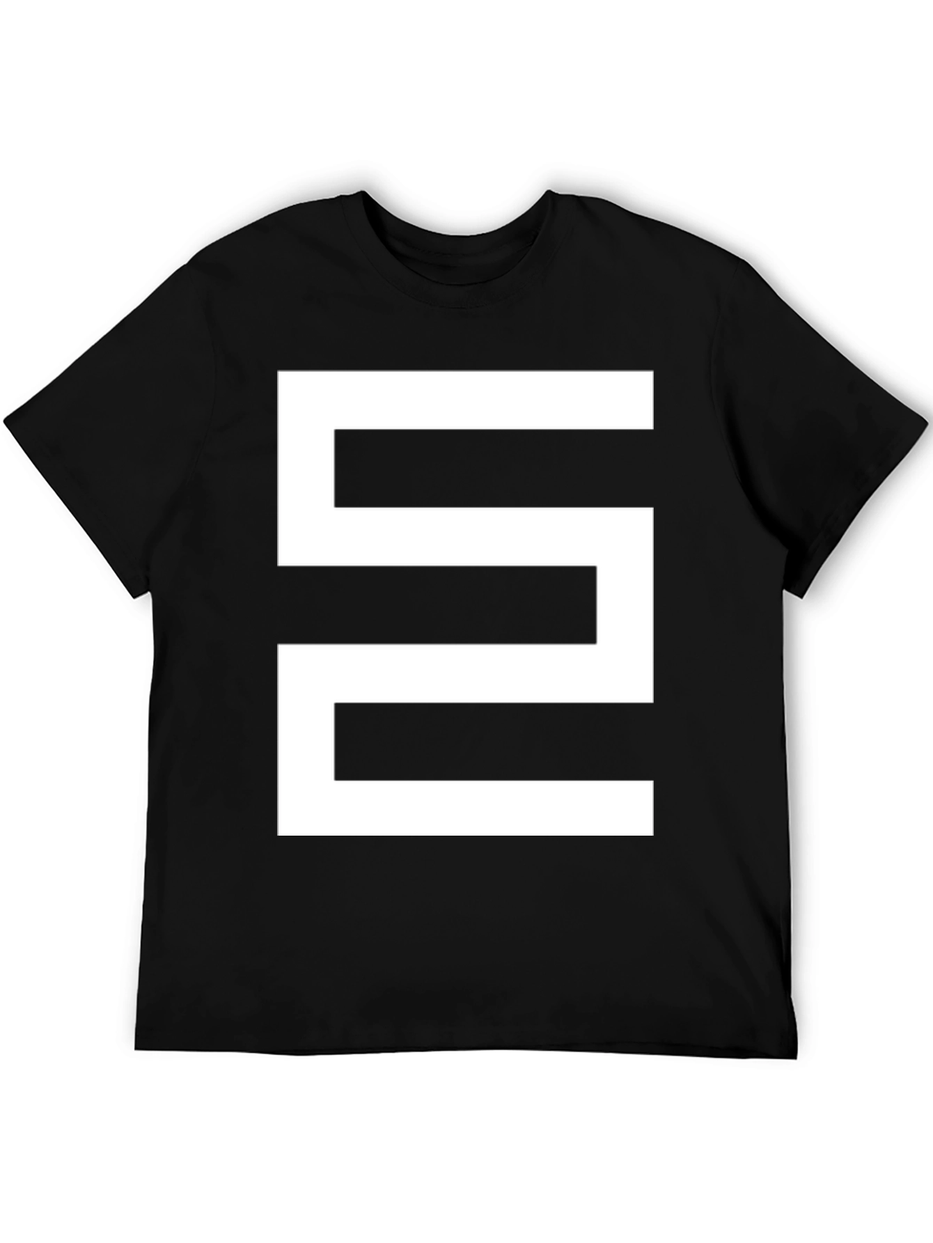 Abstract Geometric Graphic Black T-Shirt