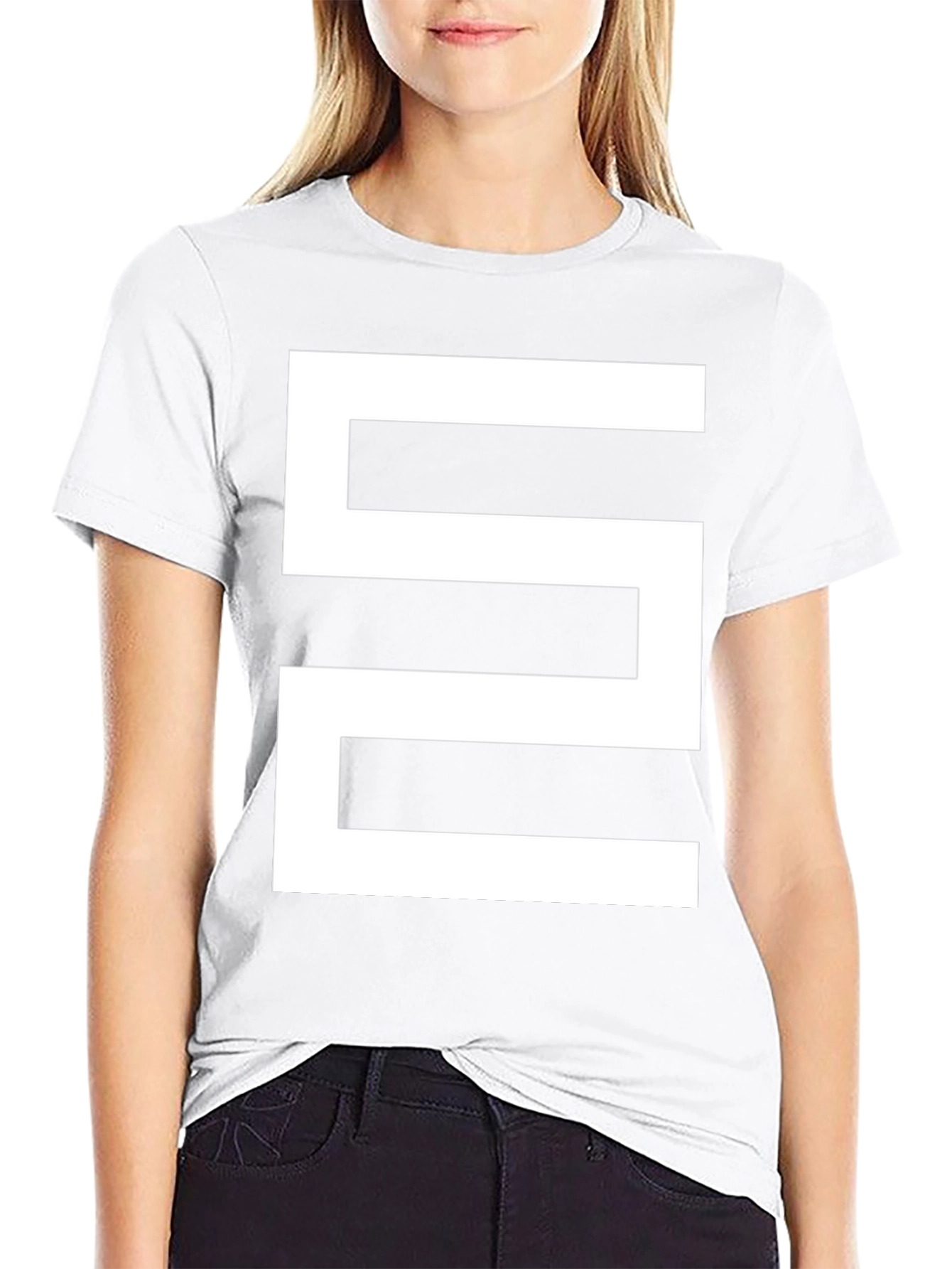 Abstract Geometric Graphic Black T-Shirt