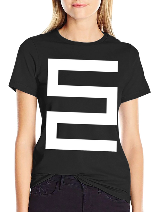 Abstract Geometric Graphic Black T-Shirt