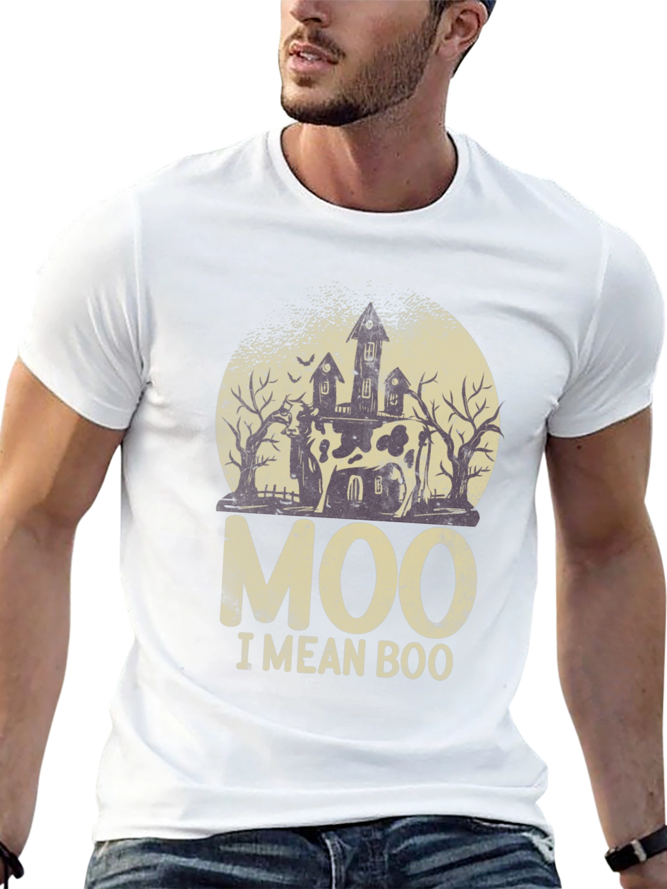 Moo I Mean Boo Halloween T-Shirt