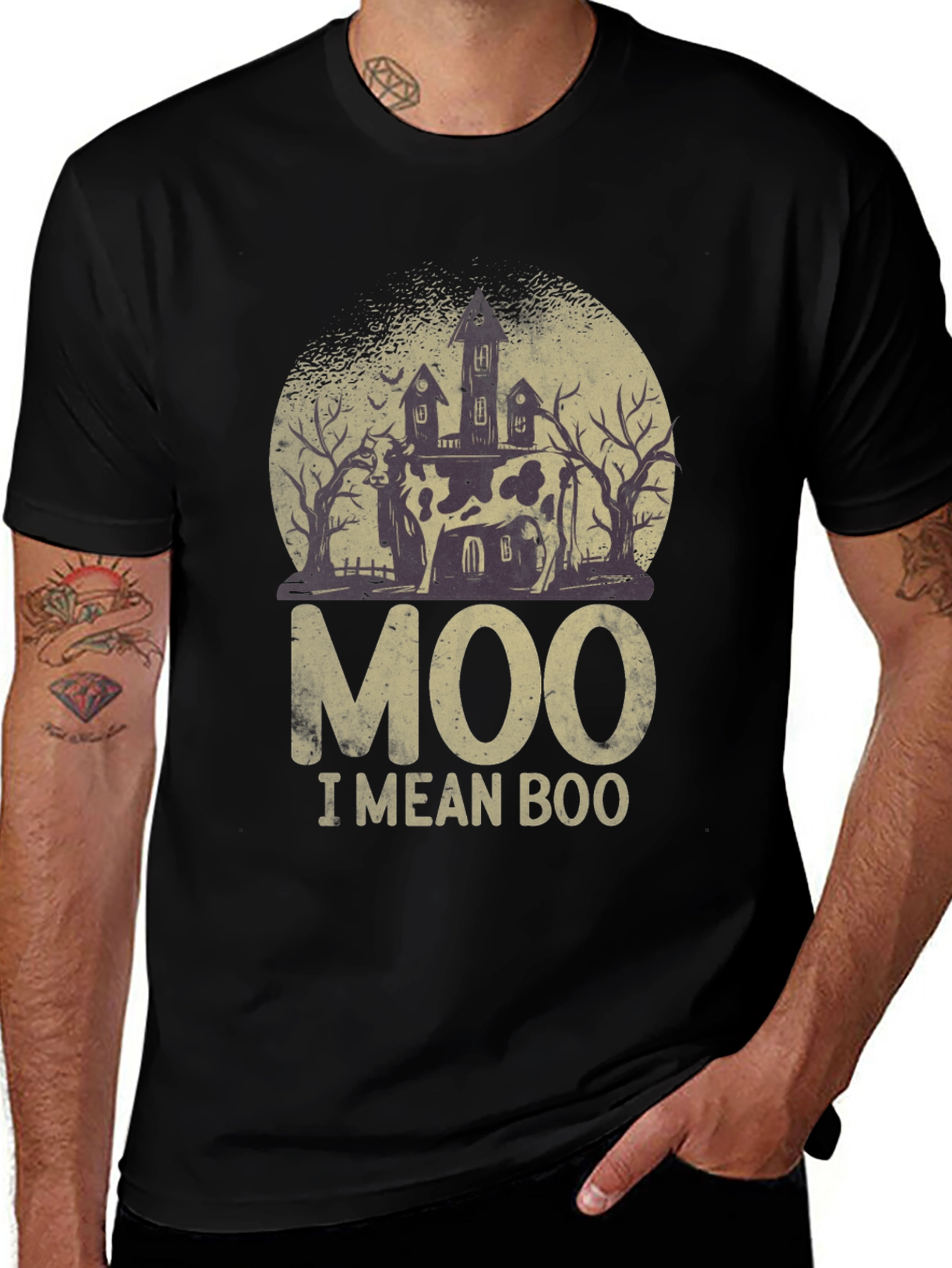 Moo I Mean Boo Halloween T-Shirt
