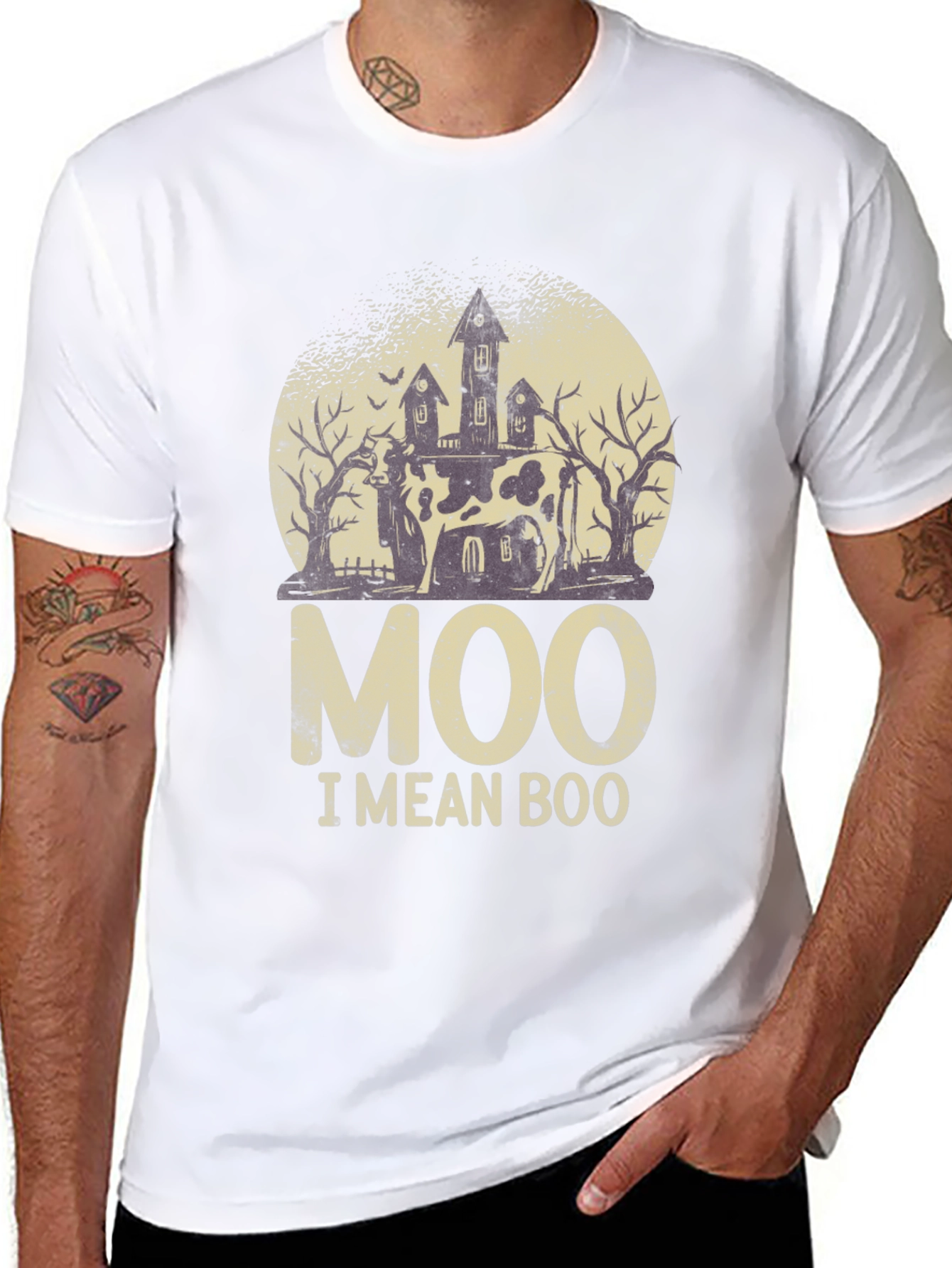 Moo I Mean Boo Halloween T-Shirt