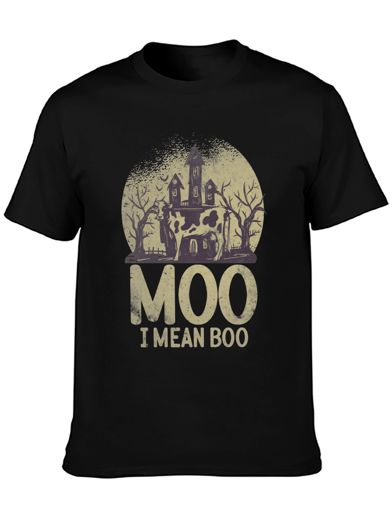 Moo I Mean Boo Halloween T-Shirt