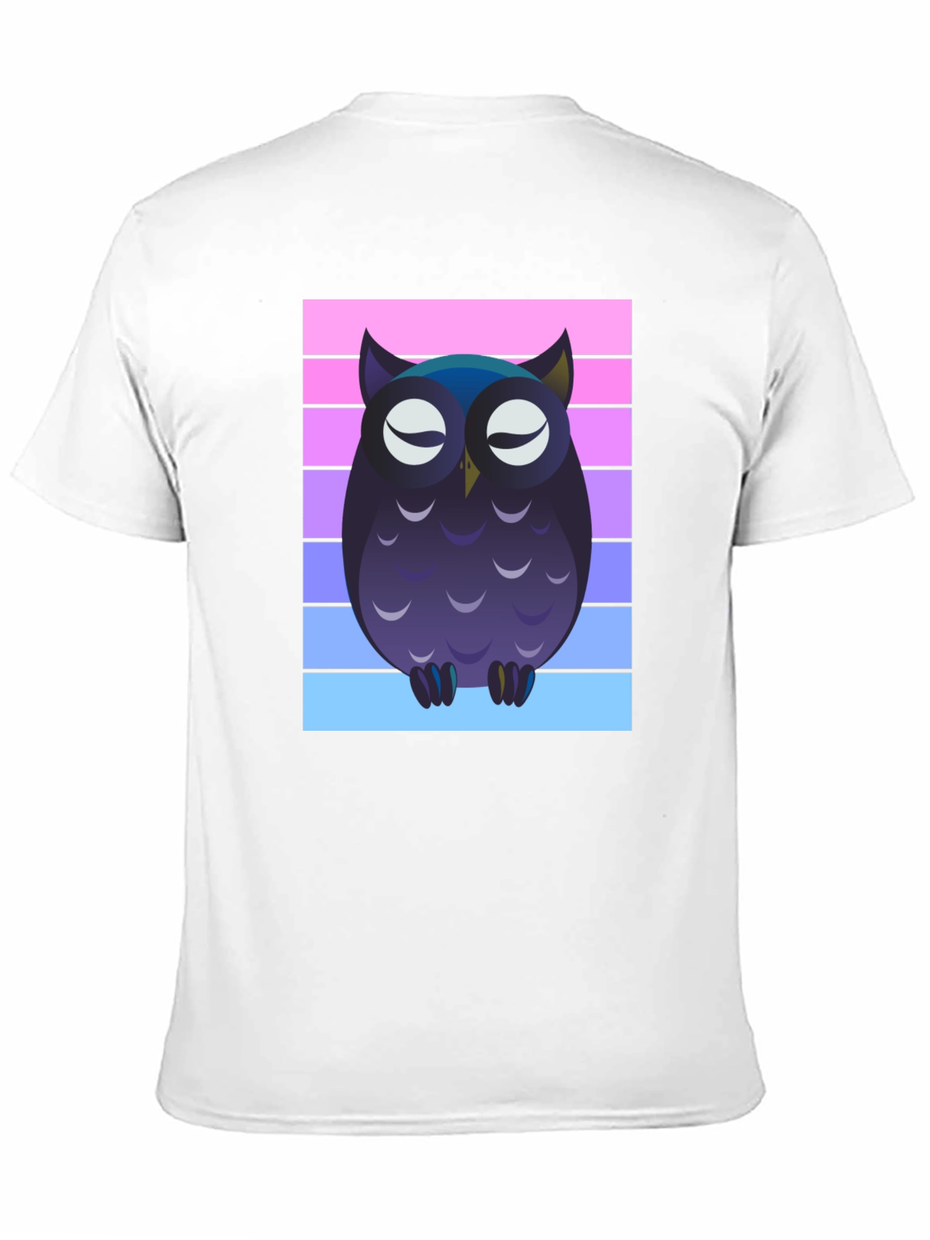 Owl Graphic Tee - Striped Background