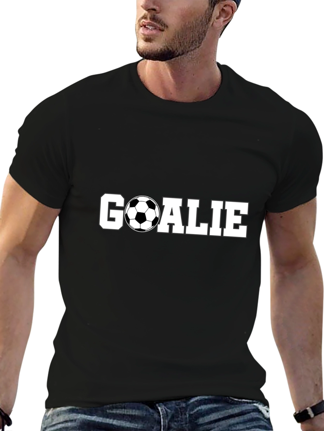 Goalie Soccer Ball Graphic T-Shirt